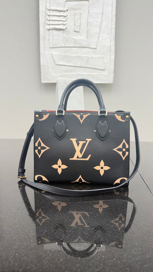 *DONS DROP* Louis Vuitton Black & Cream Giant Empreinte On The Go PM Bag