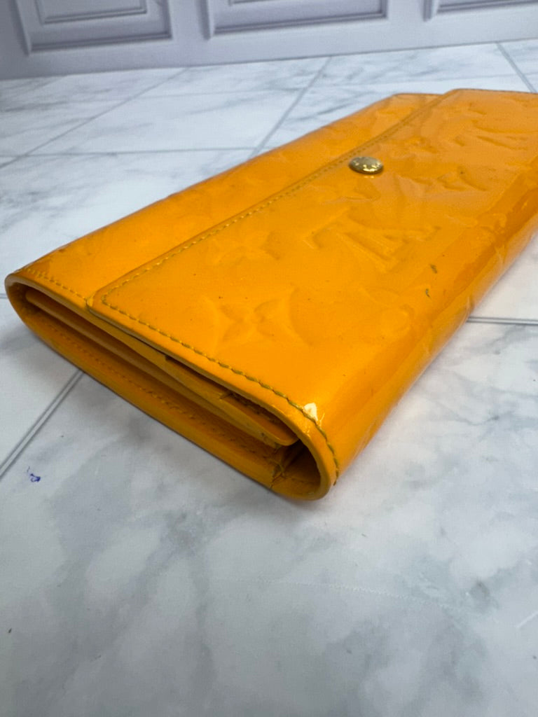 Louis Vuitton Yellow Monogram Vernis Long Wallet