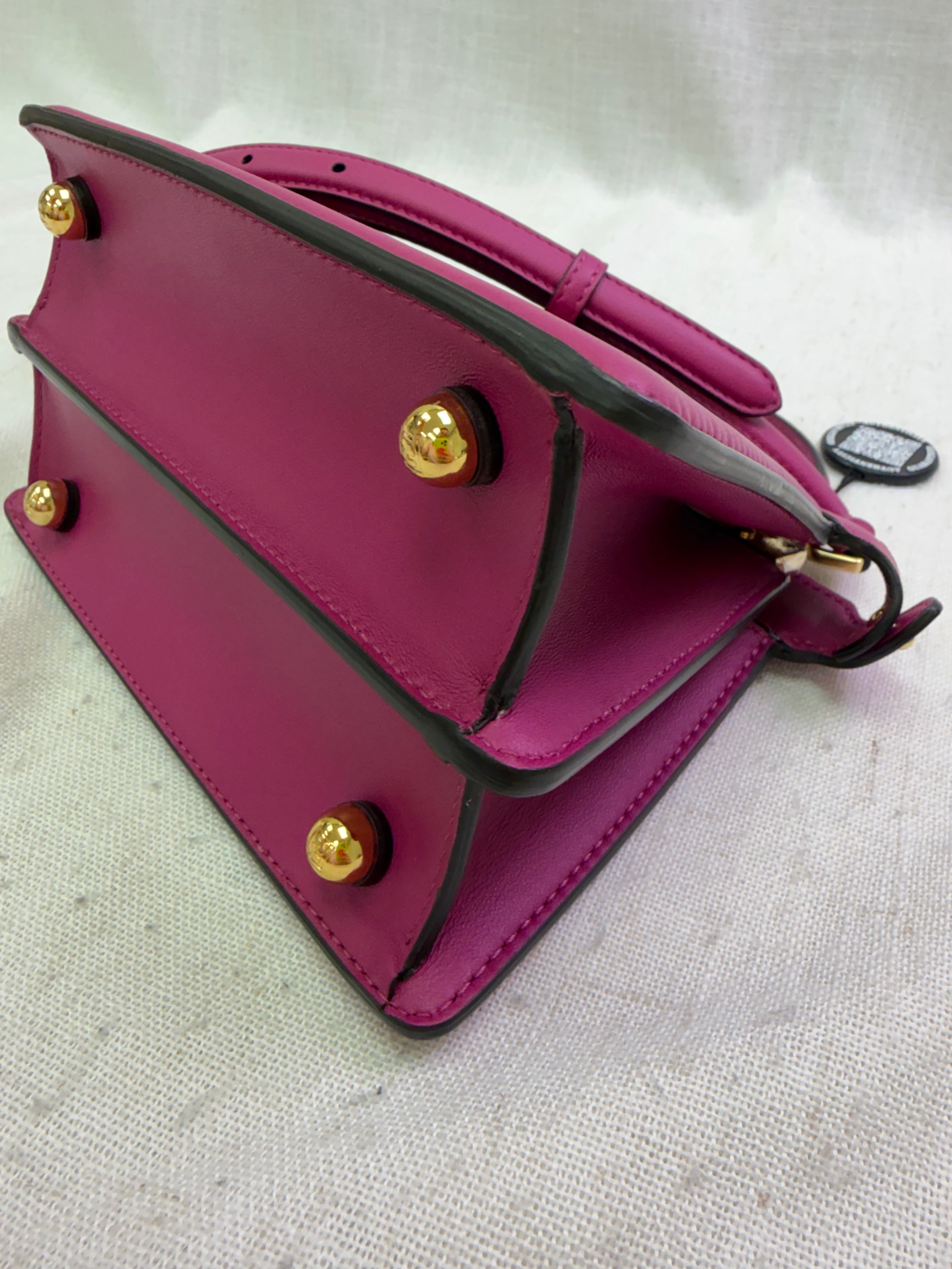 LIKE NEW Fendi Fuchsia Leather ISeeU Petite Peekaboo 2Way Bag