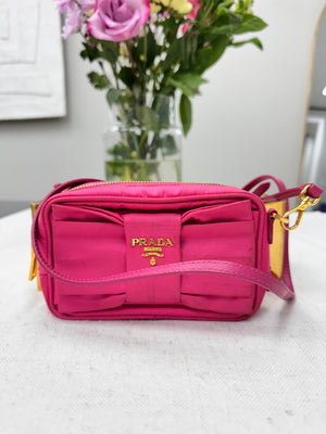 *DONS DROP* Prada Pink Nylon Bow Small Crossbody Bag