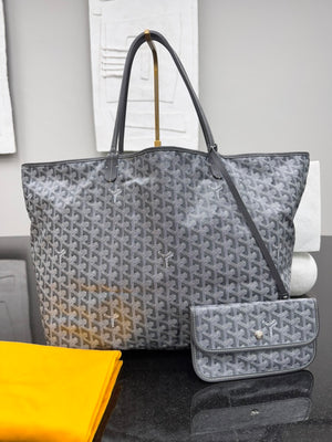 Goyard Grey Monogram Coated Canvas Saint Louis Tote GM