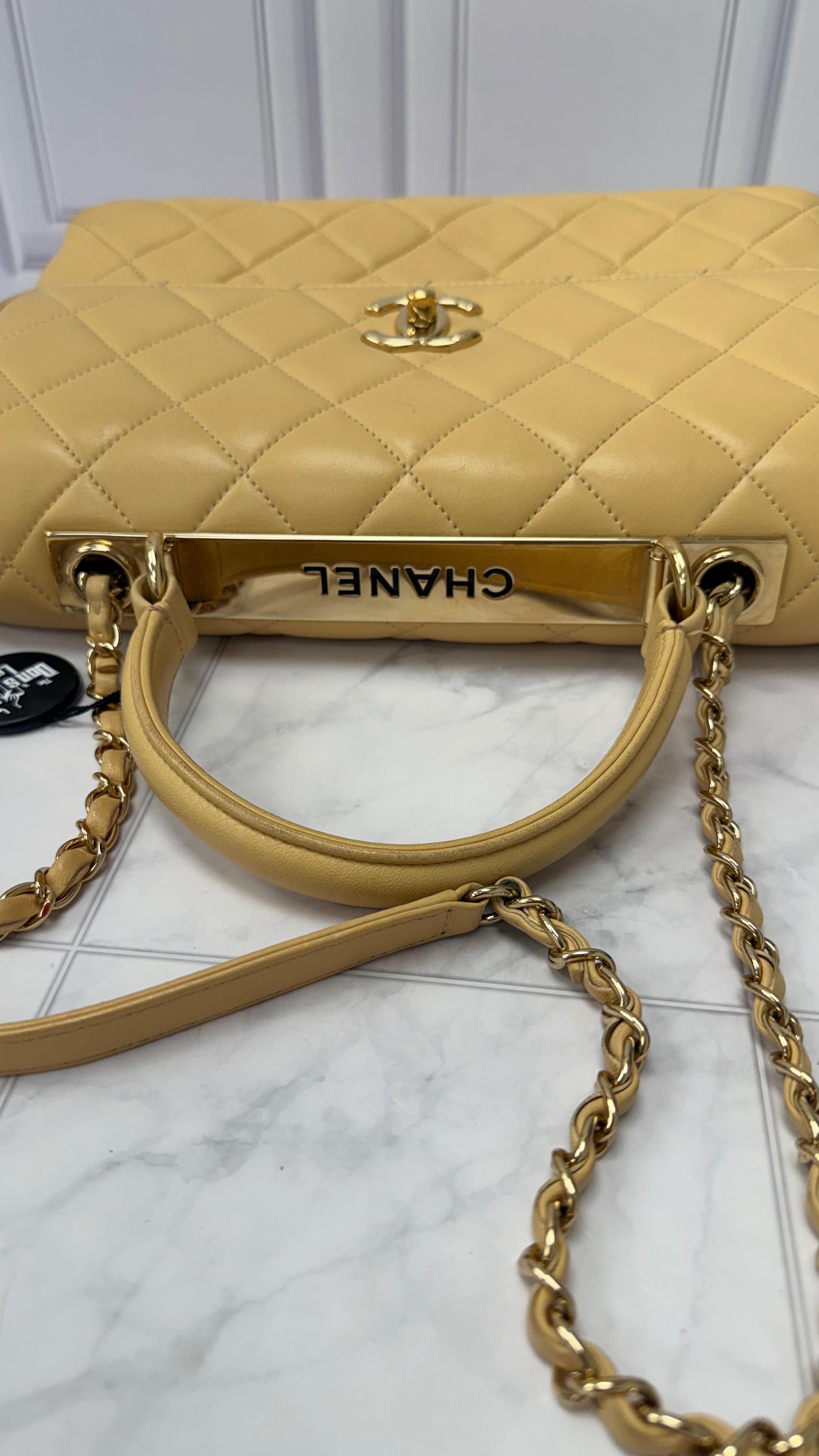 *DONS DROP* Chanel Nude Quilted lambskin Leather Medium Trendy CC Flap Bag