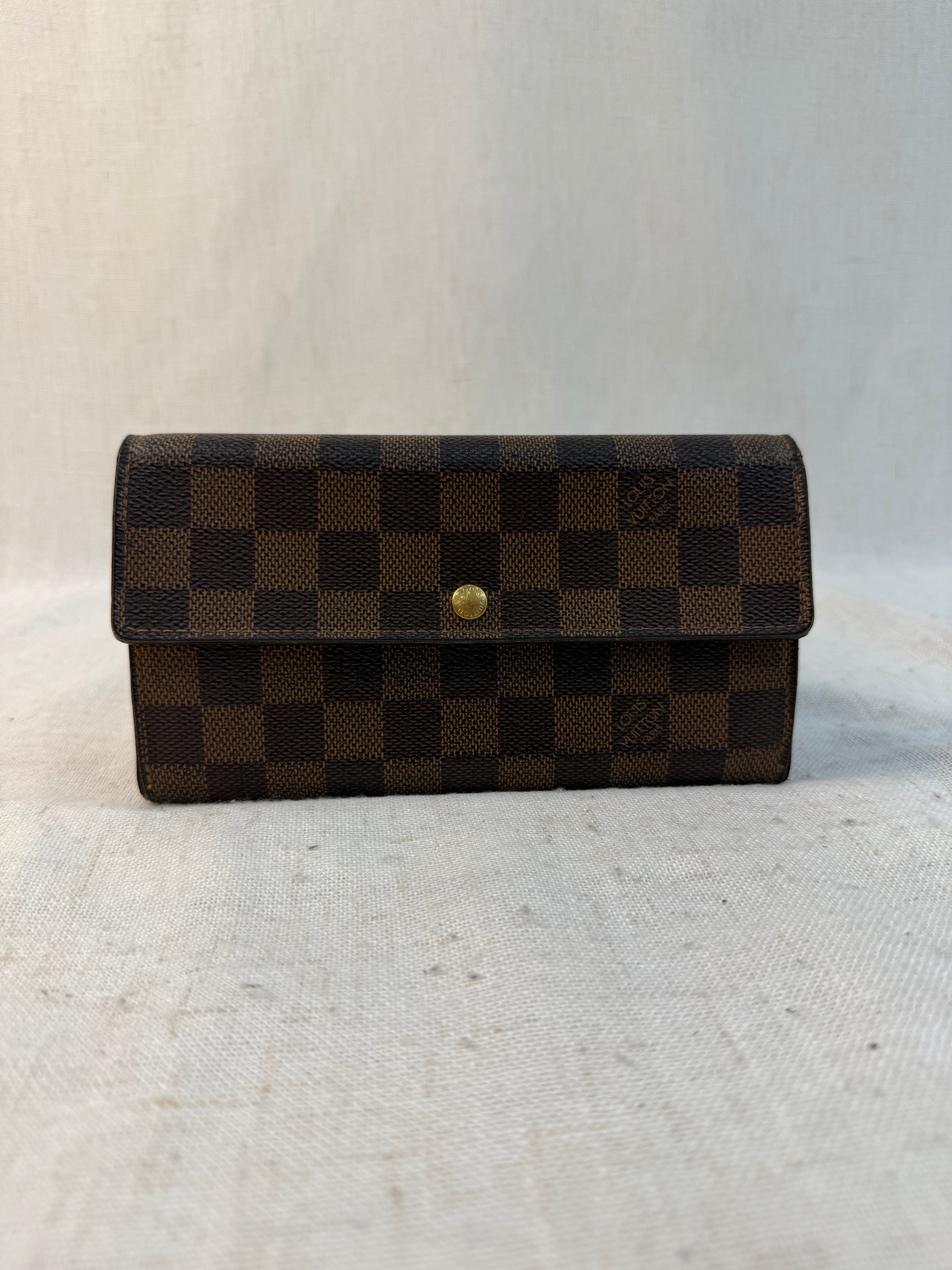 Louis Vuitton Damier Ebene Sarah Wallet