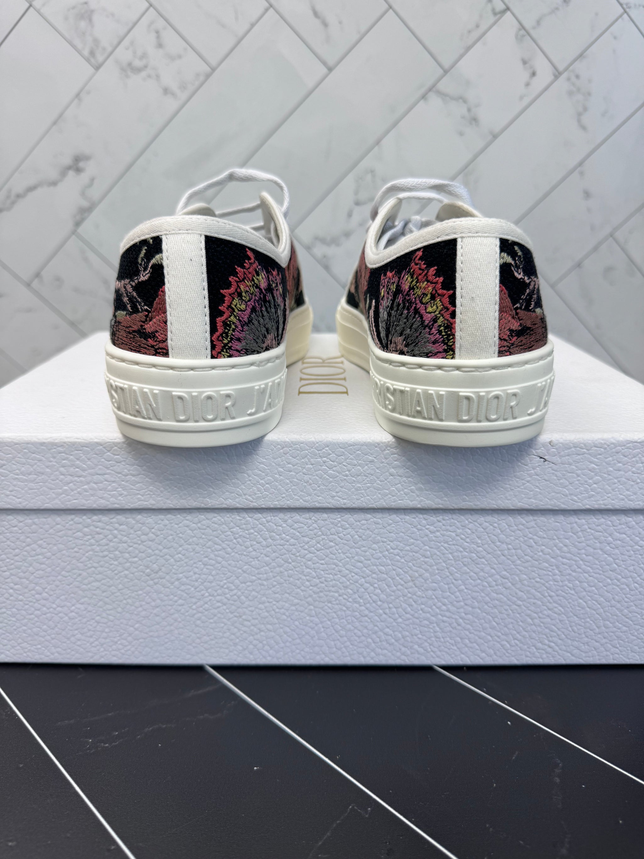 BRAND NEW- Dior Black Floral Sneakers Size 36