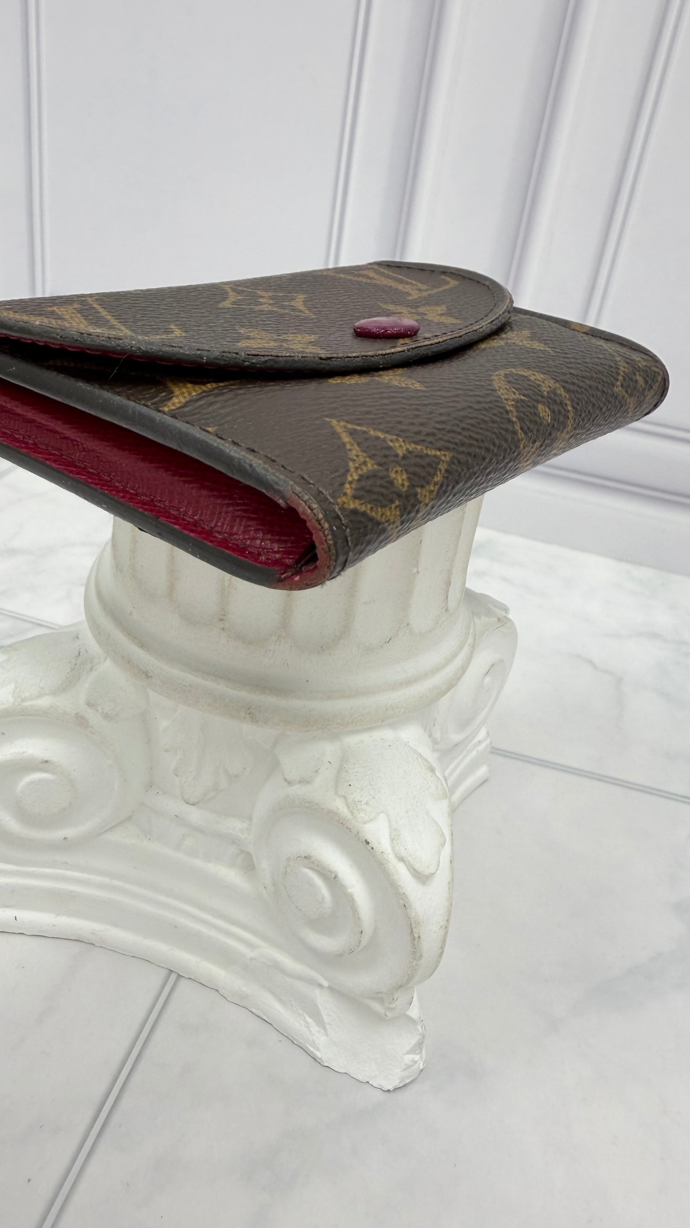 Louis Vuitton Monogram & Fuchsia Rosalie Compact Wallet