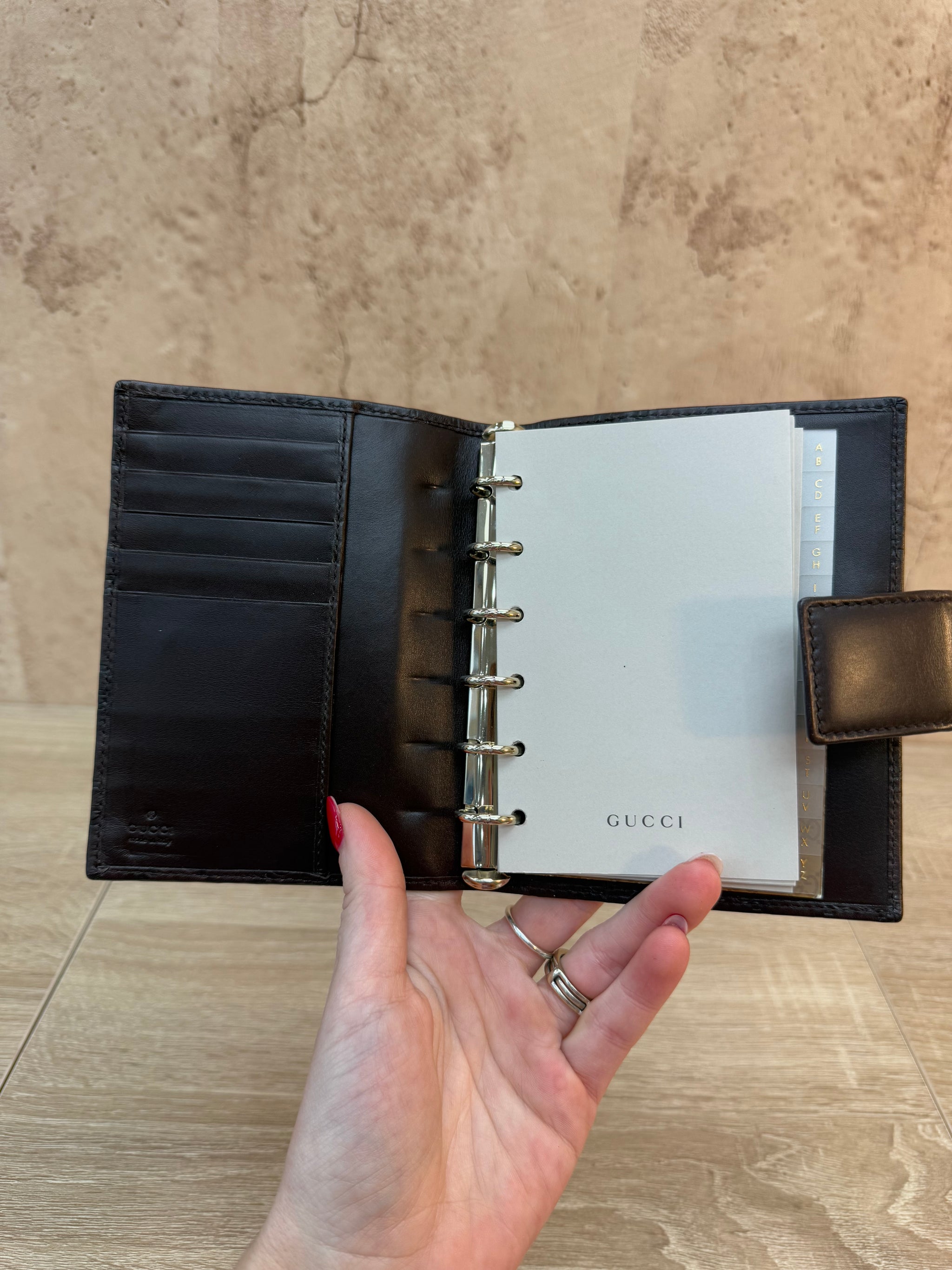 Gucci Brown Guccissima Leather Passport Agenda