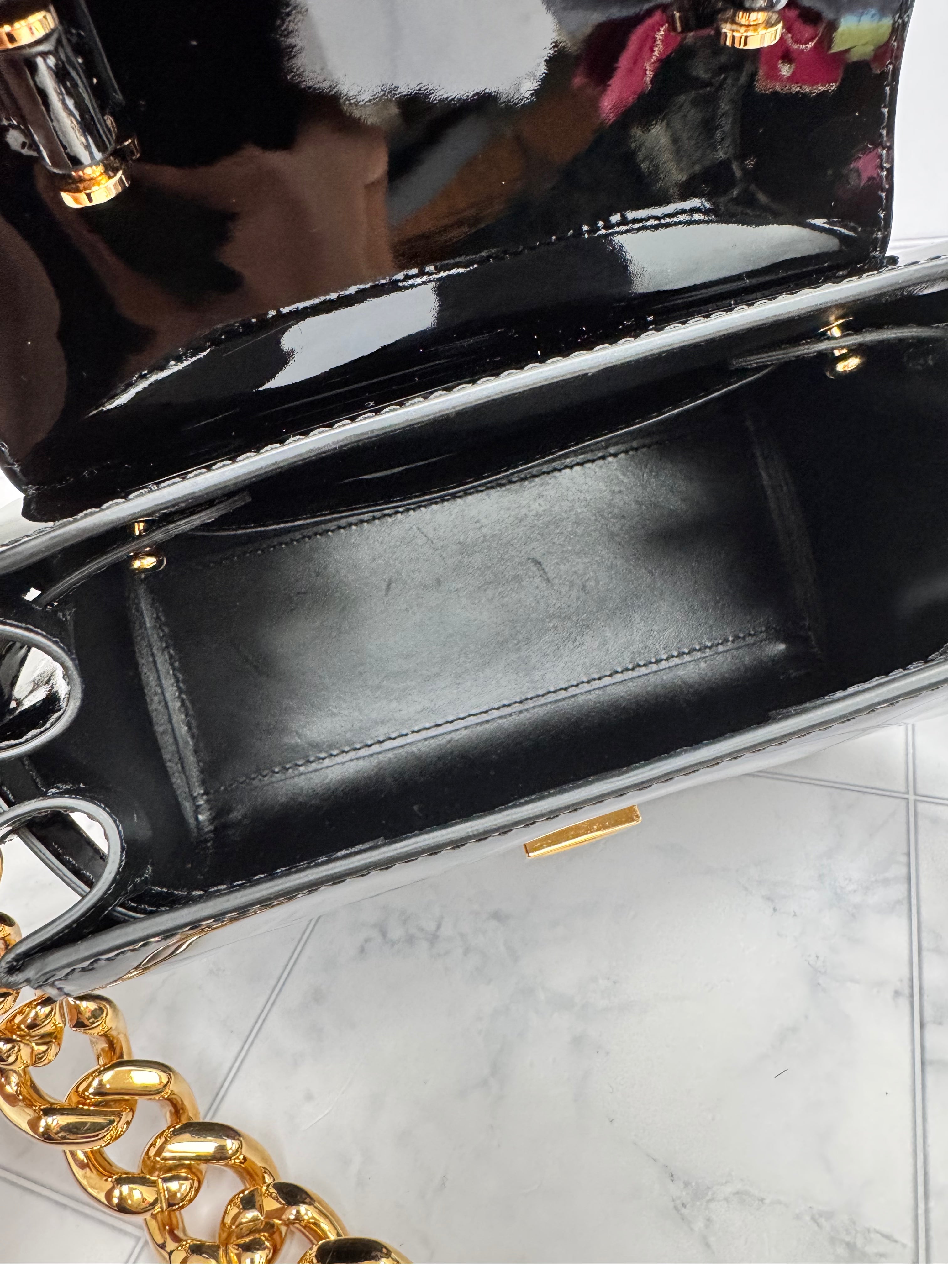 *DONS DROP* Versace Black Patent Leather La Medusa Small Bag