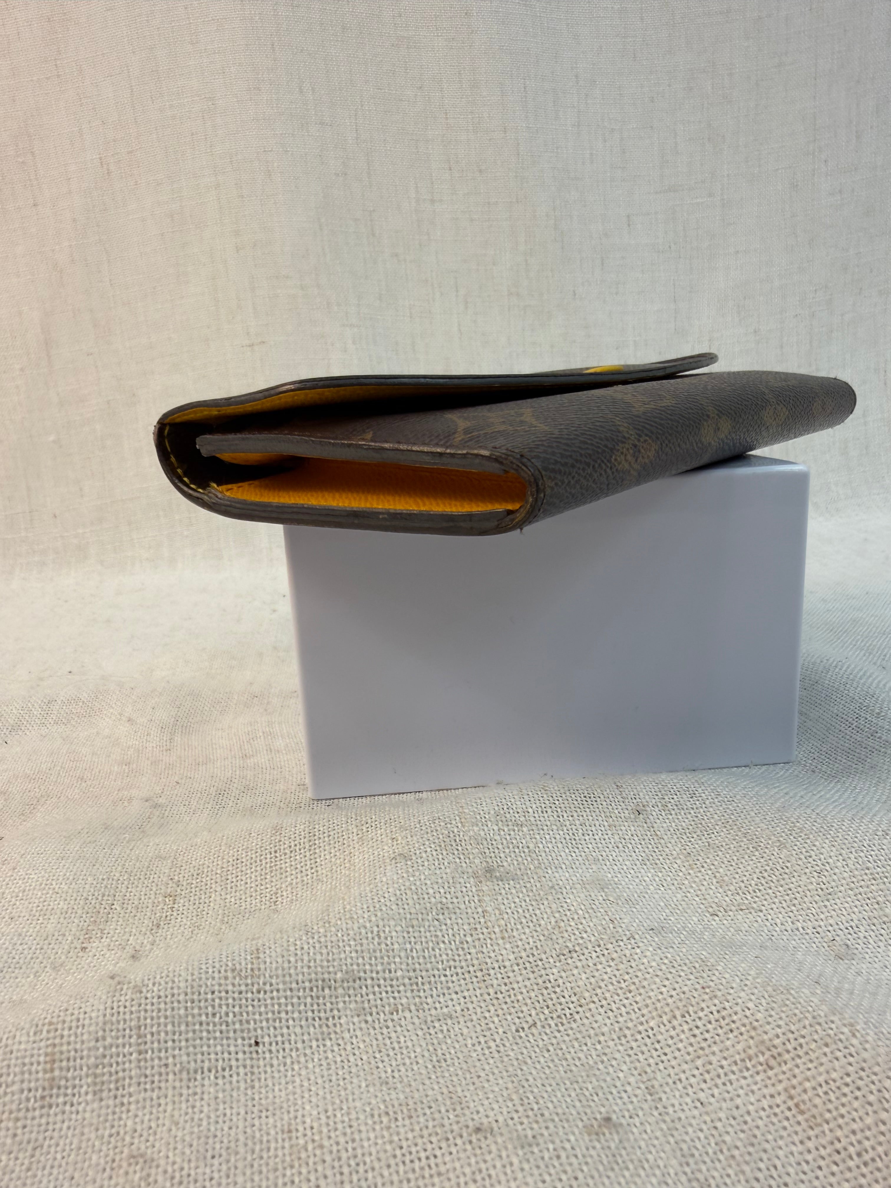 Louis Vuitton Monogram & Yellow Emilie Wallet