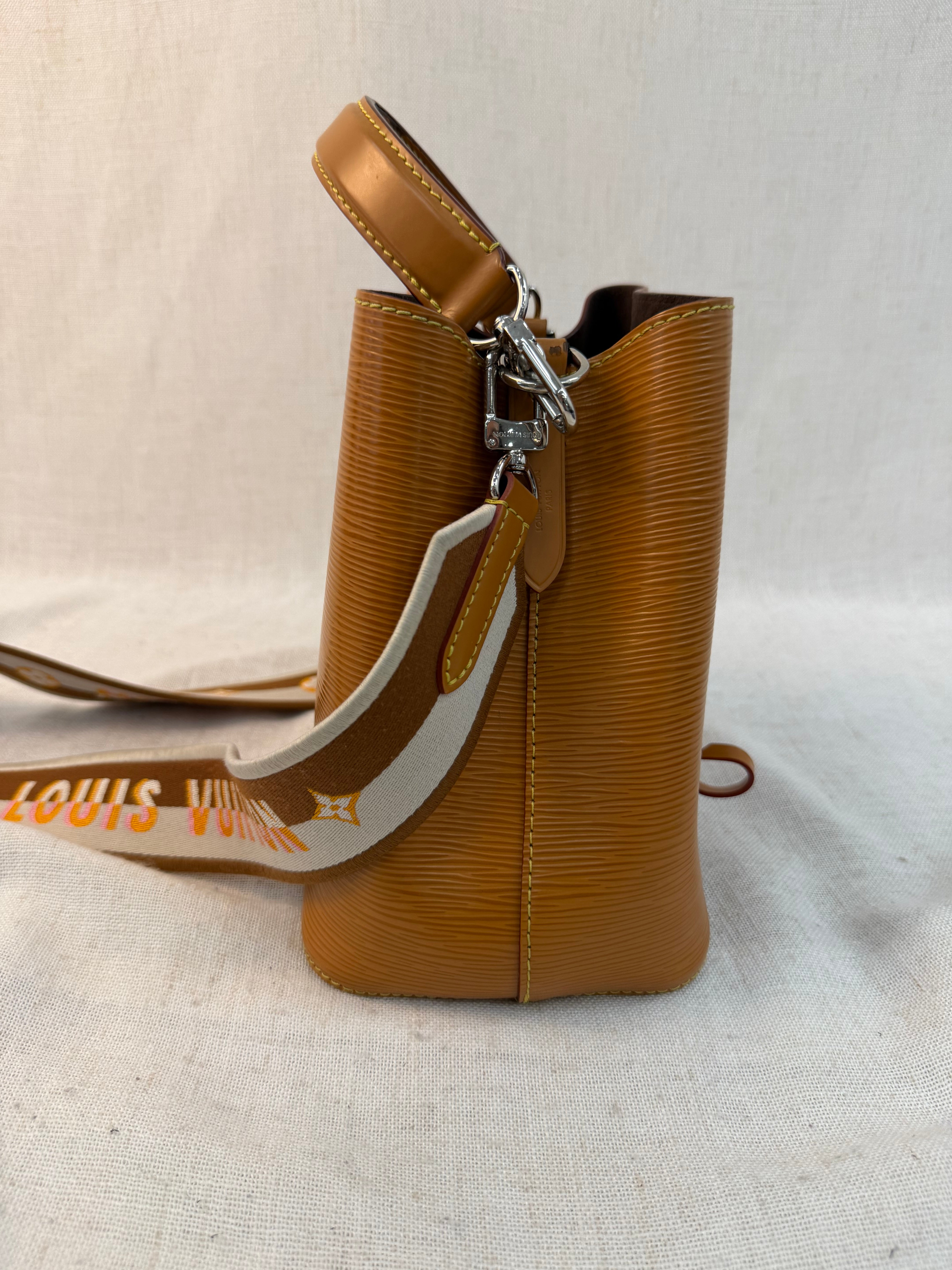 Louis Vuitton Cognac Epi Neo Noe BB Bucket Bag