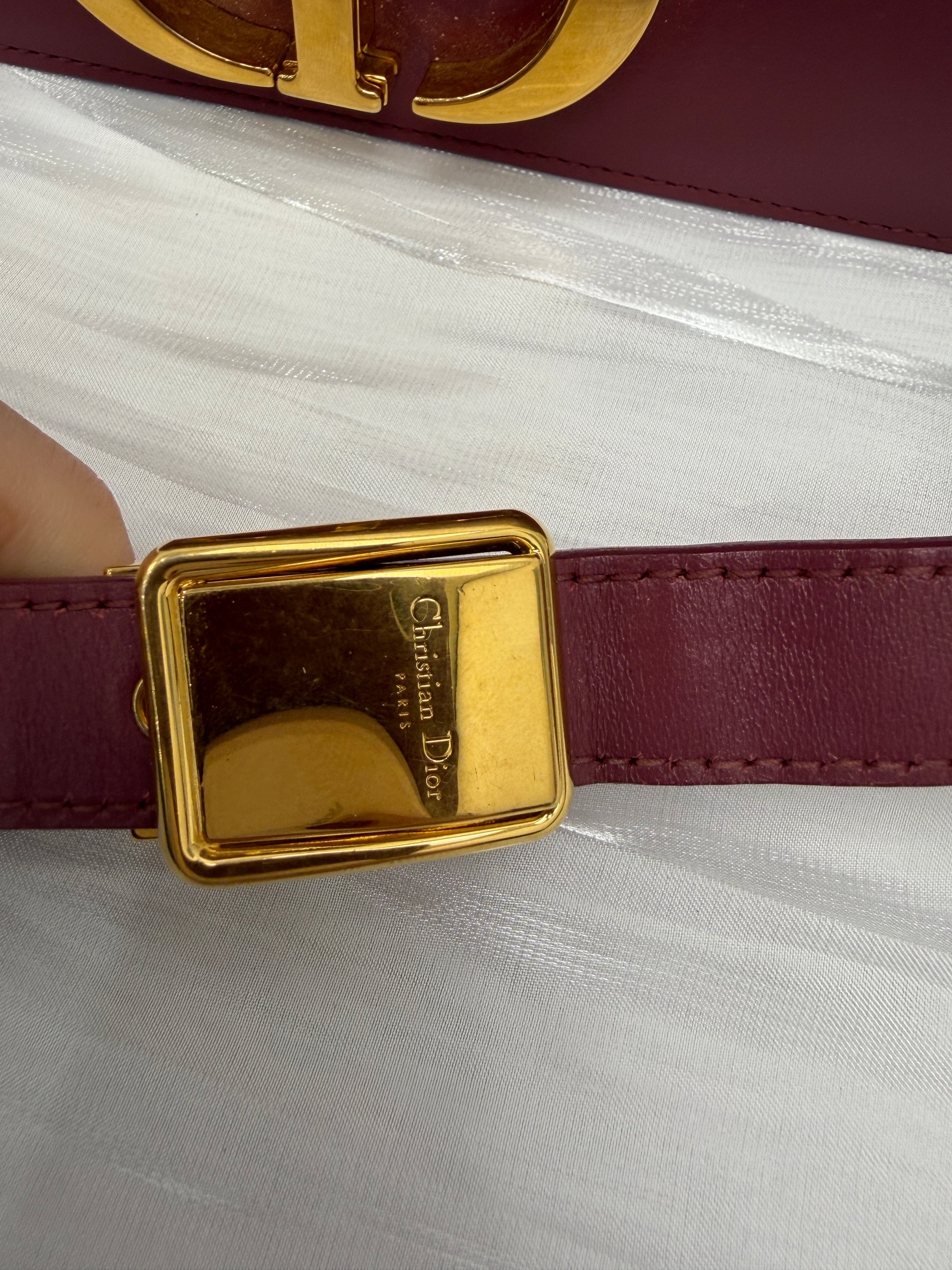 Christian Dior Dark Mauve 30 Montaigne Shoulder Bag