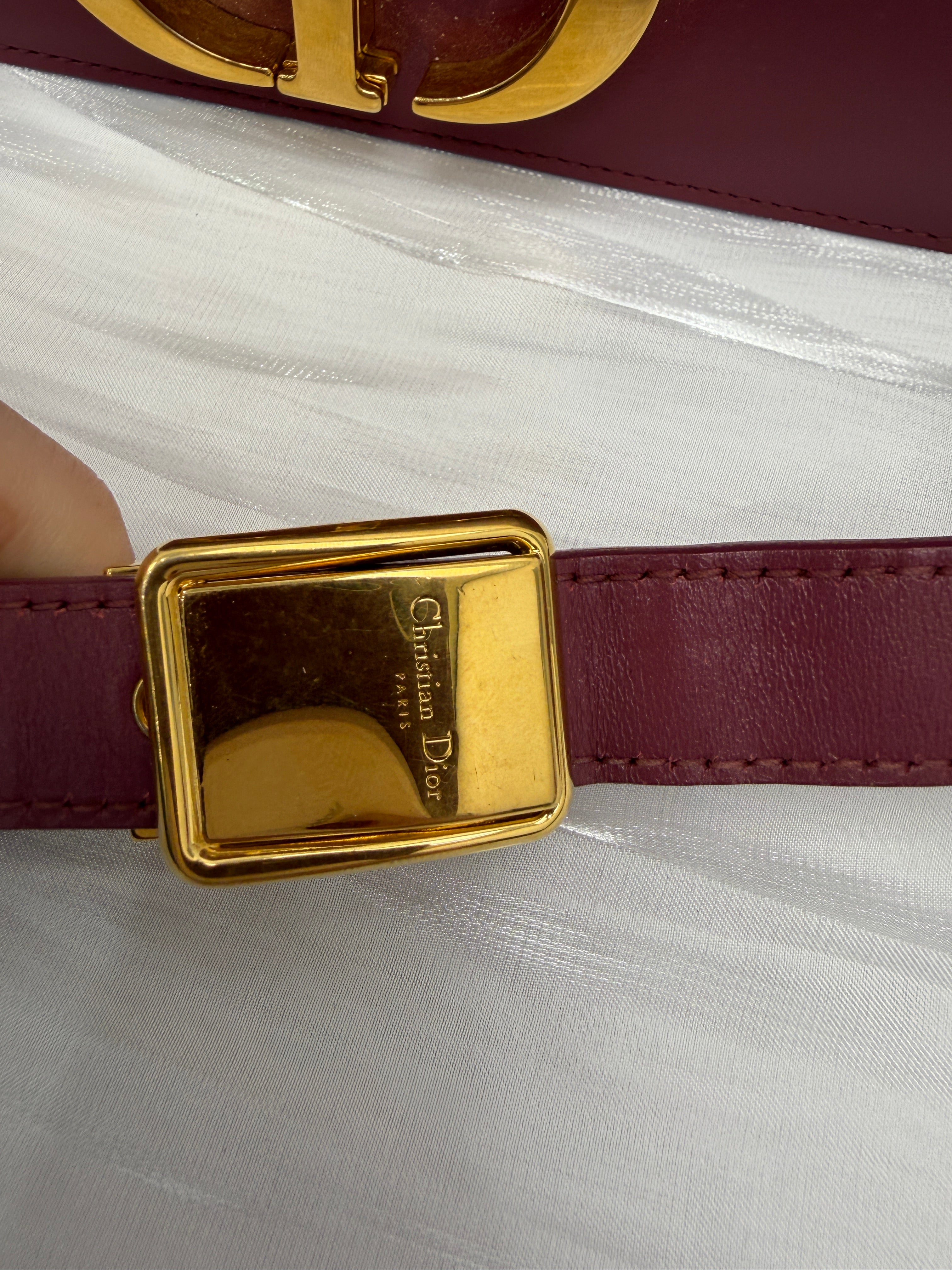 Christian Dior Dark Mauve 30 Montaigne Shoulder Bag