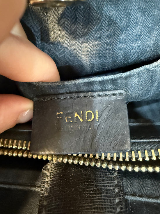 Fendi Black Leather 2way Bag