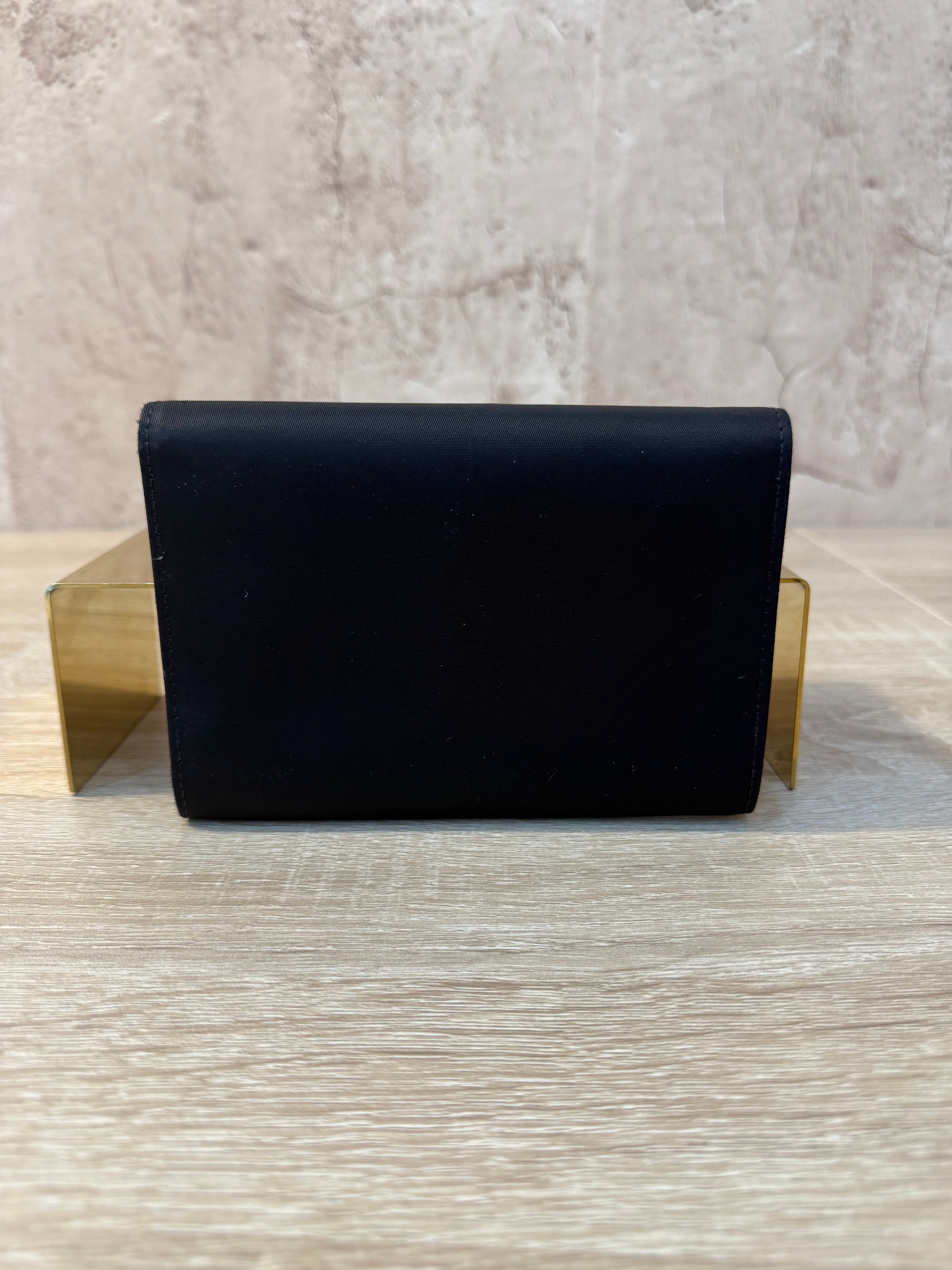 Prada Black Nylon Compact Wallet