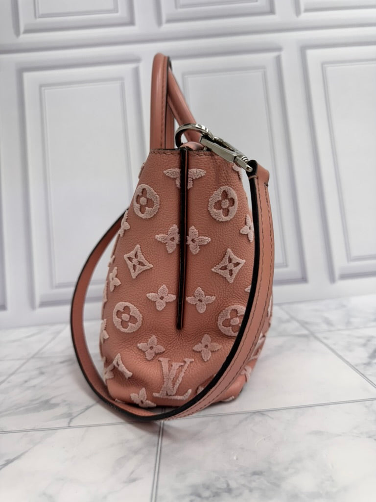 Louis Vuitton Magnolia Pink Monogram Tuffetage Veau Cachemire Tote W BB
