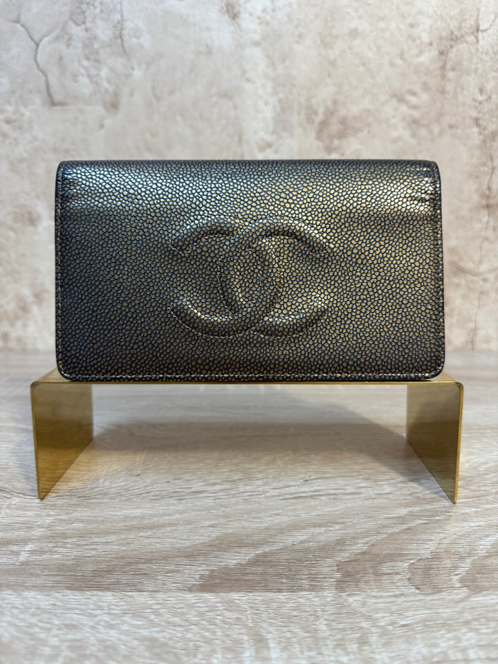 Chanel Bronze Caviar Yen Wallet