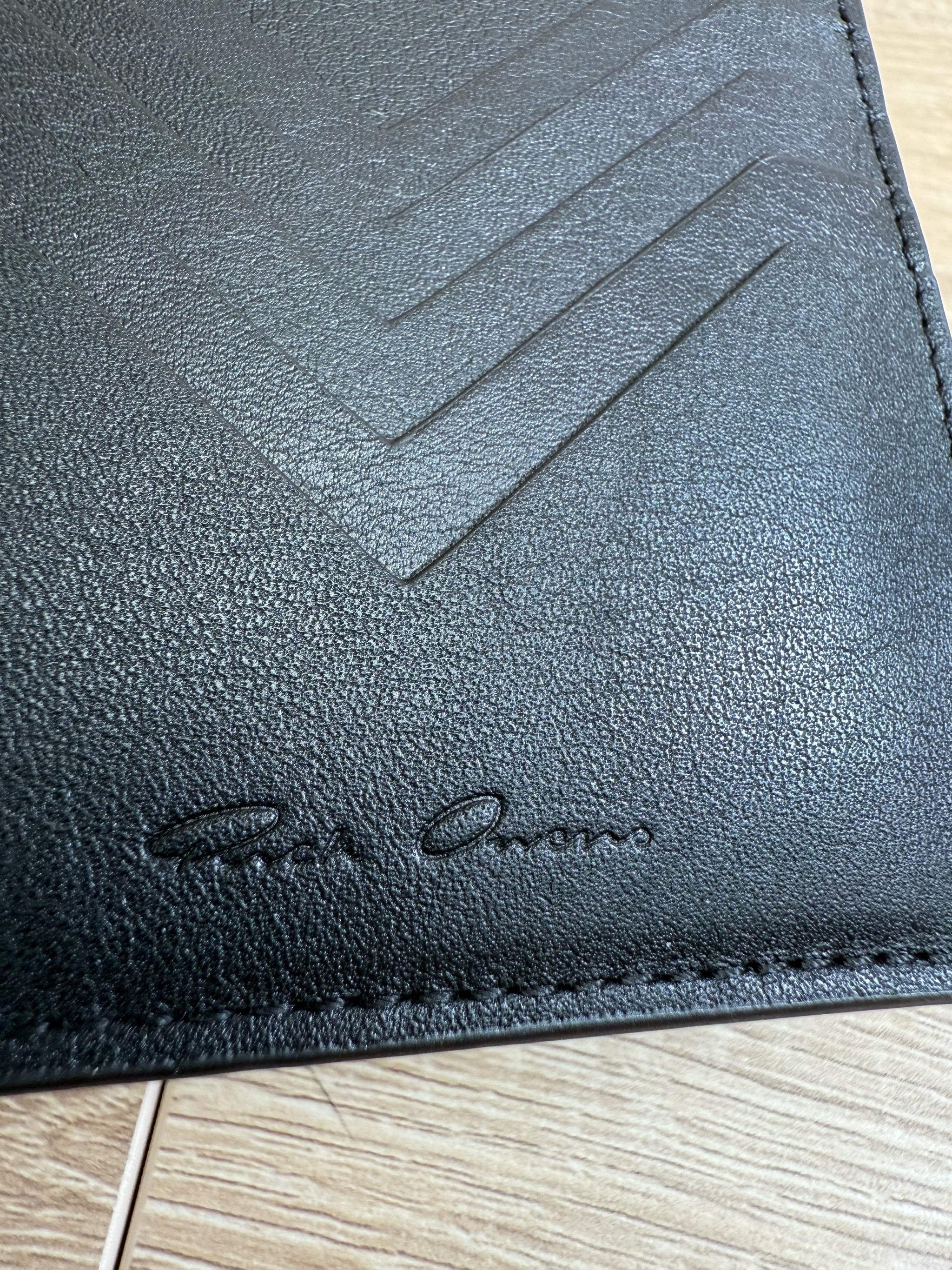 BRAND NEW Rick Owens Black Leather Card Holder