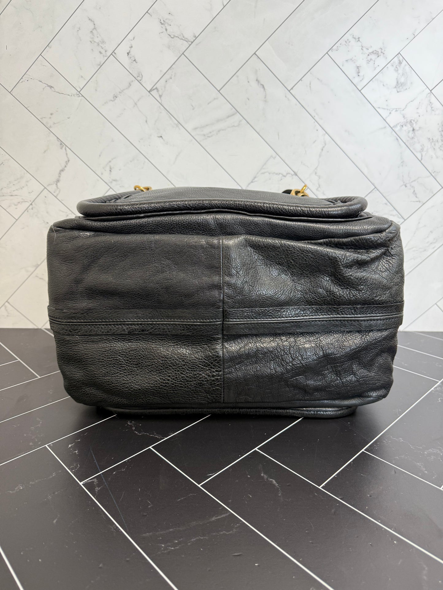 Chloé Black Leather Small Duffle Bag