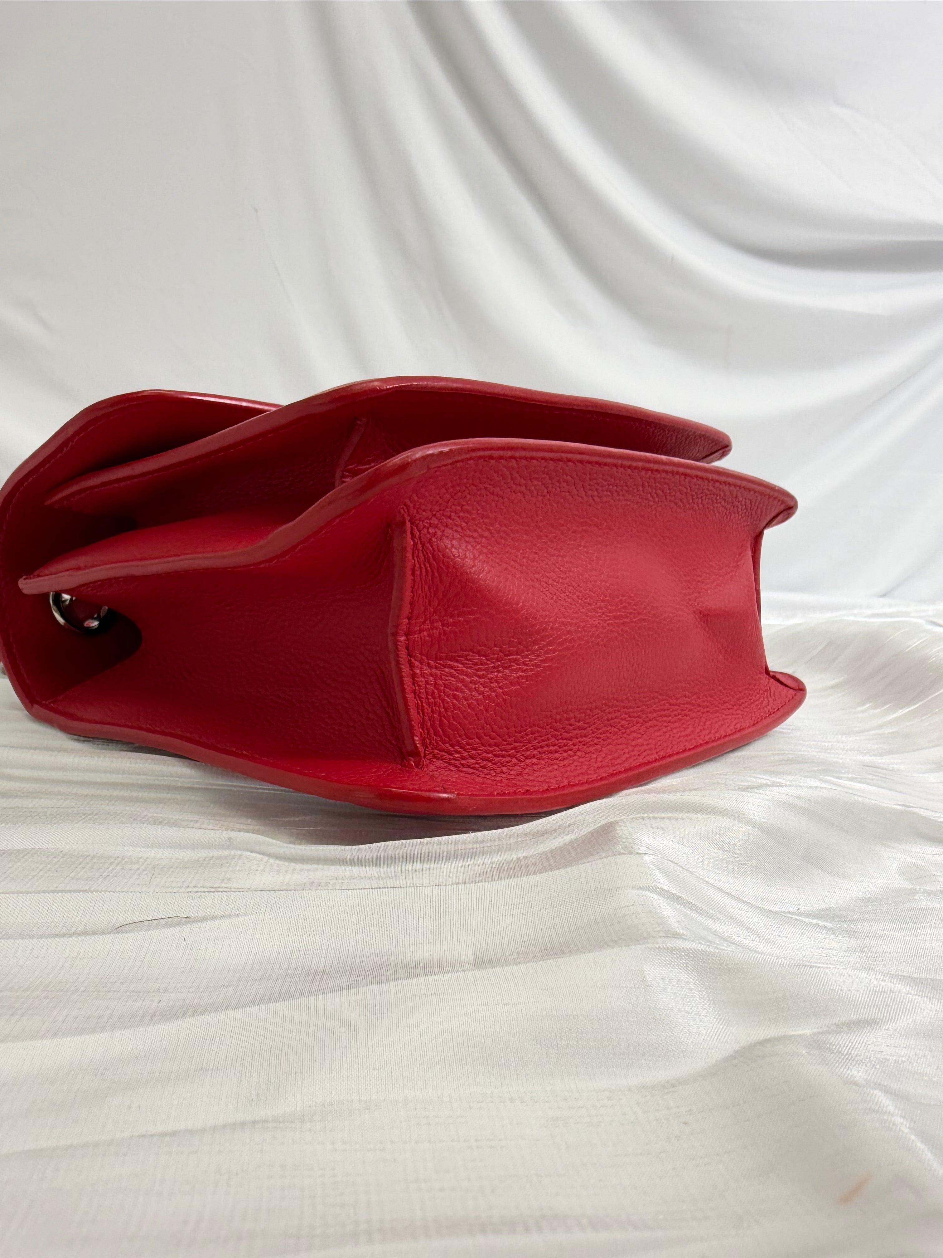 Chanel Red Caviar CC Box Flap Bag