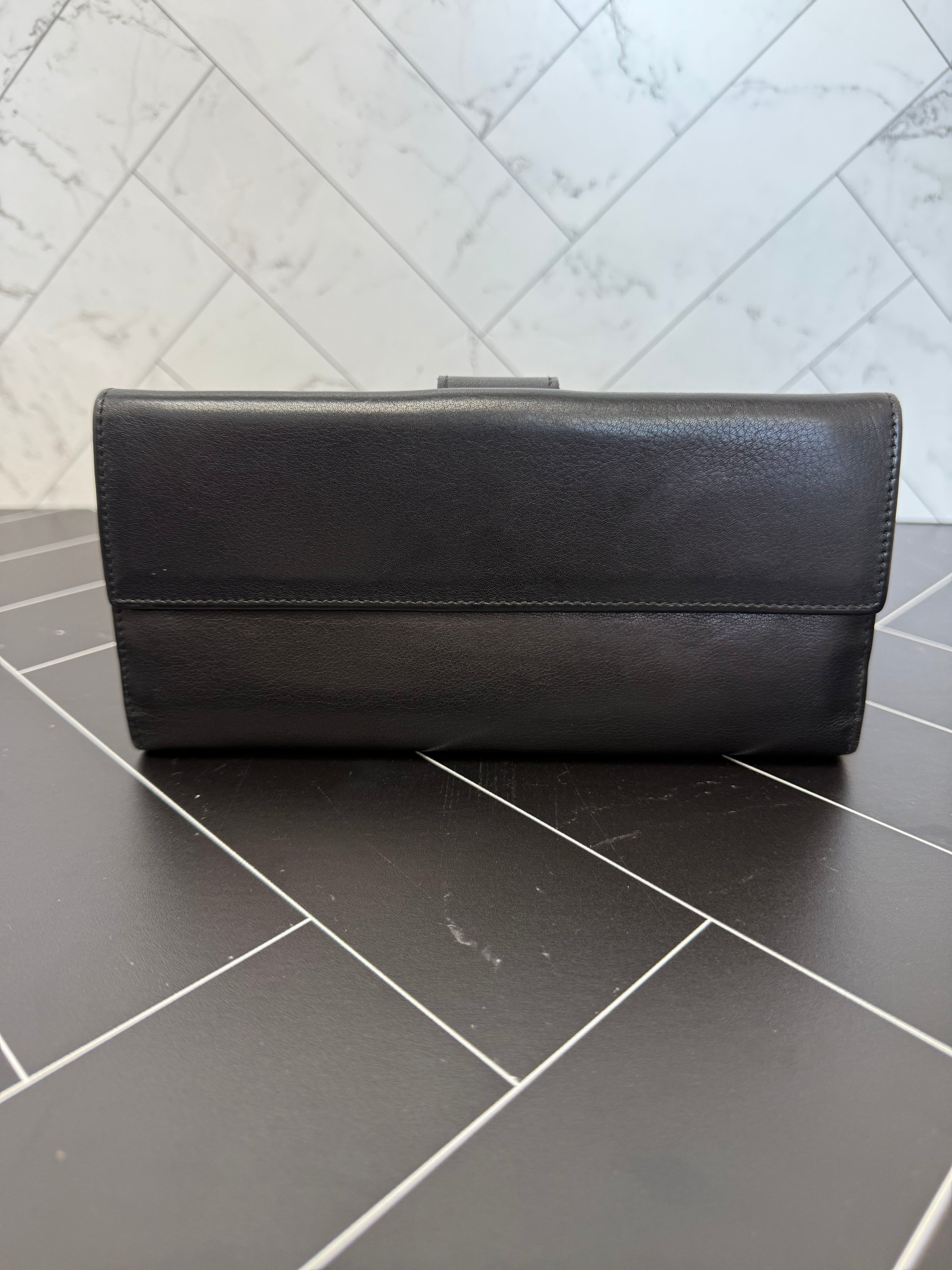 Gucci Black Leather Long Wallet