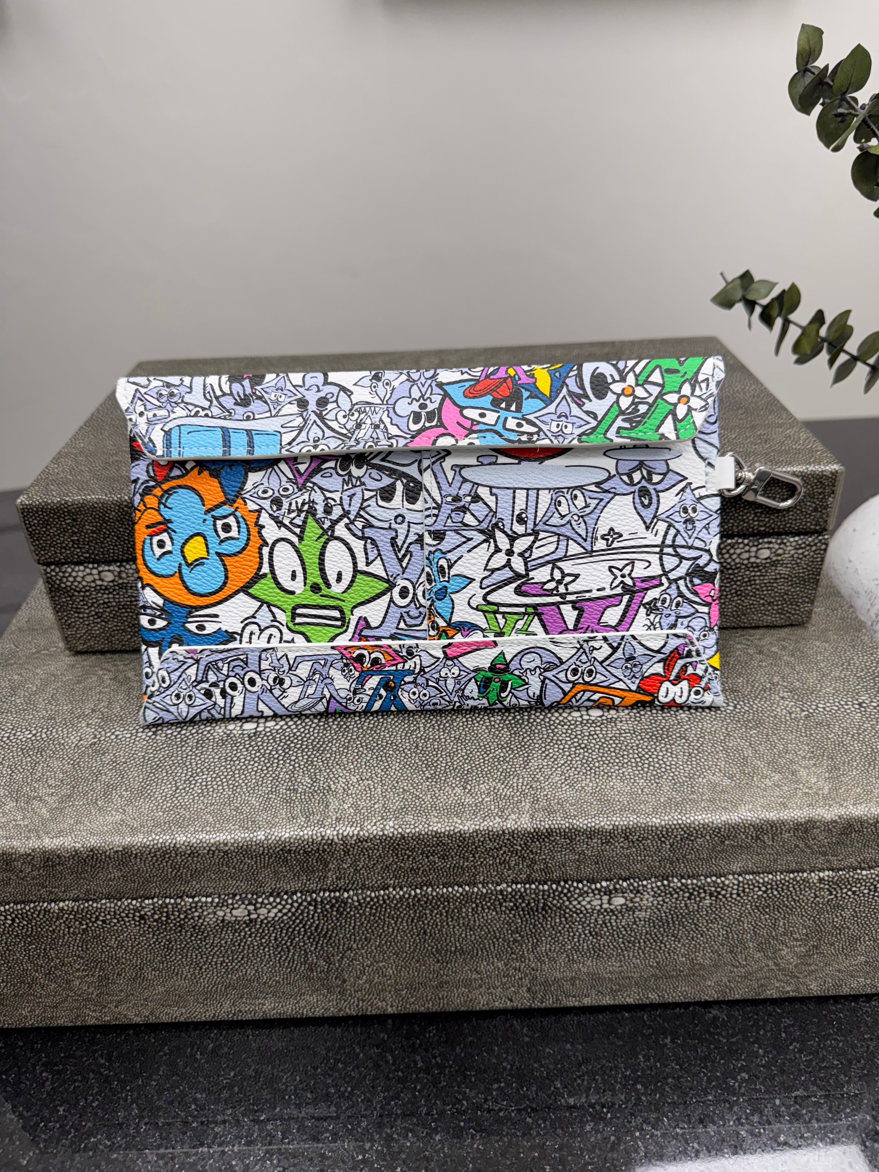 LIKE NEW - Louis Vuitton Multicolor Monogram Comics Medium Envelope Pouch