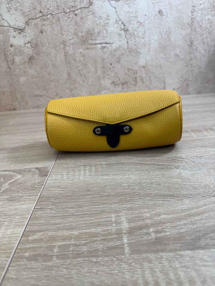 Fendi Mustard Yellow Leather Watch Case