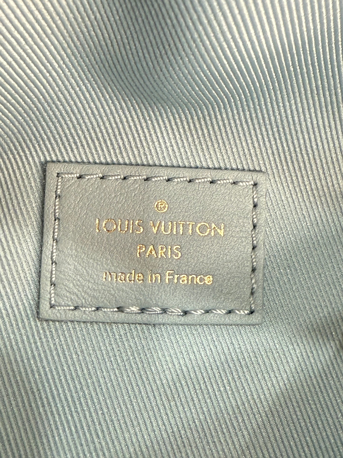 Louis Vuitton Blue Leather New Wave Quilted Bum Bag