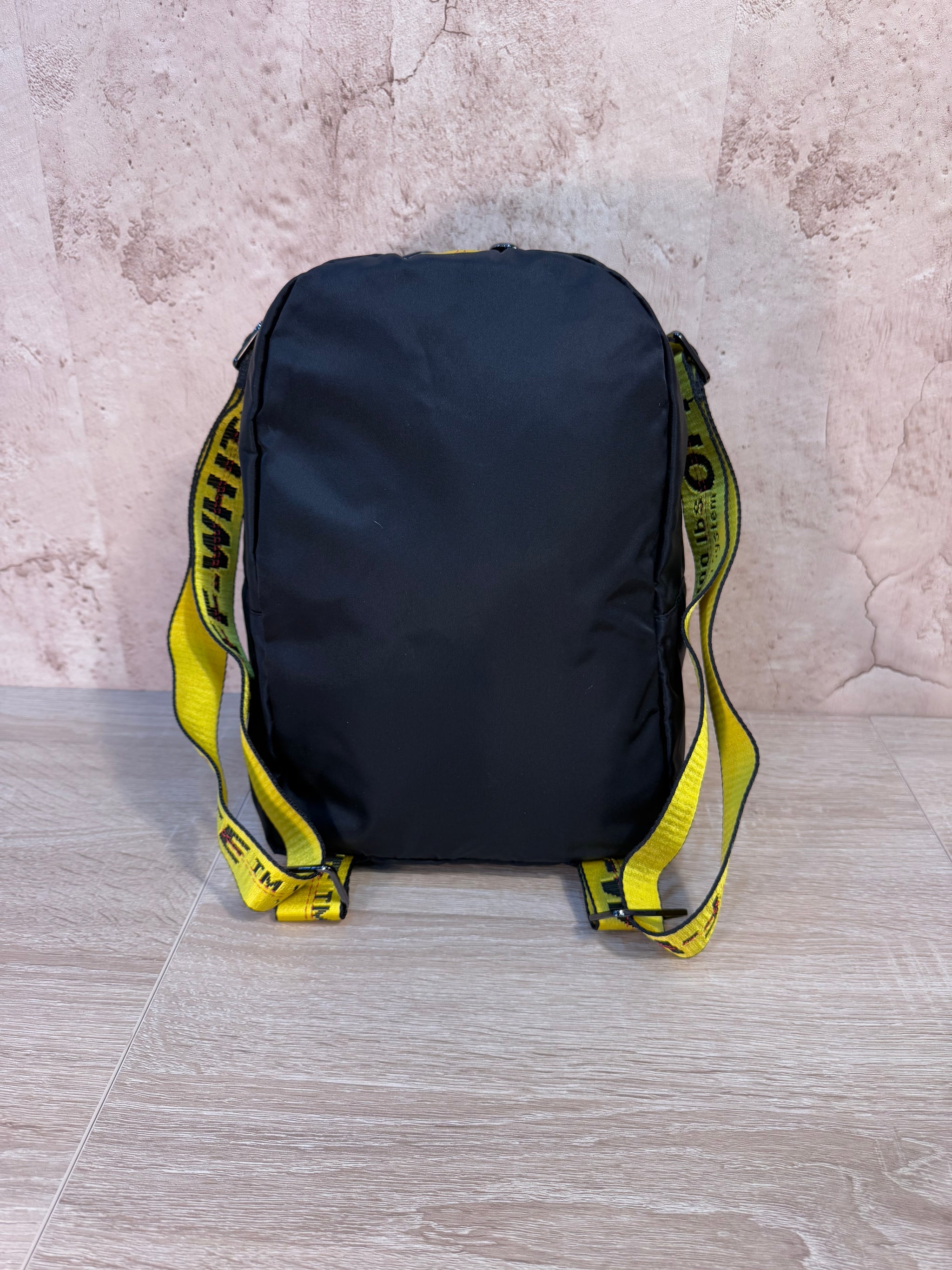 Off White Black Nylon Backpack