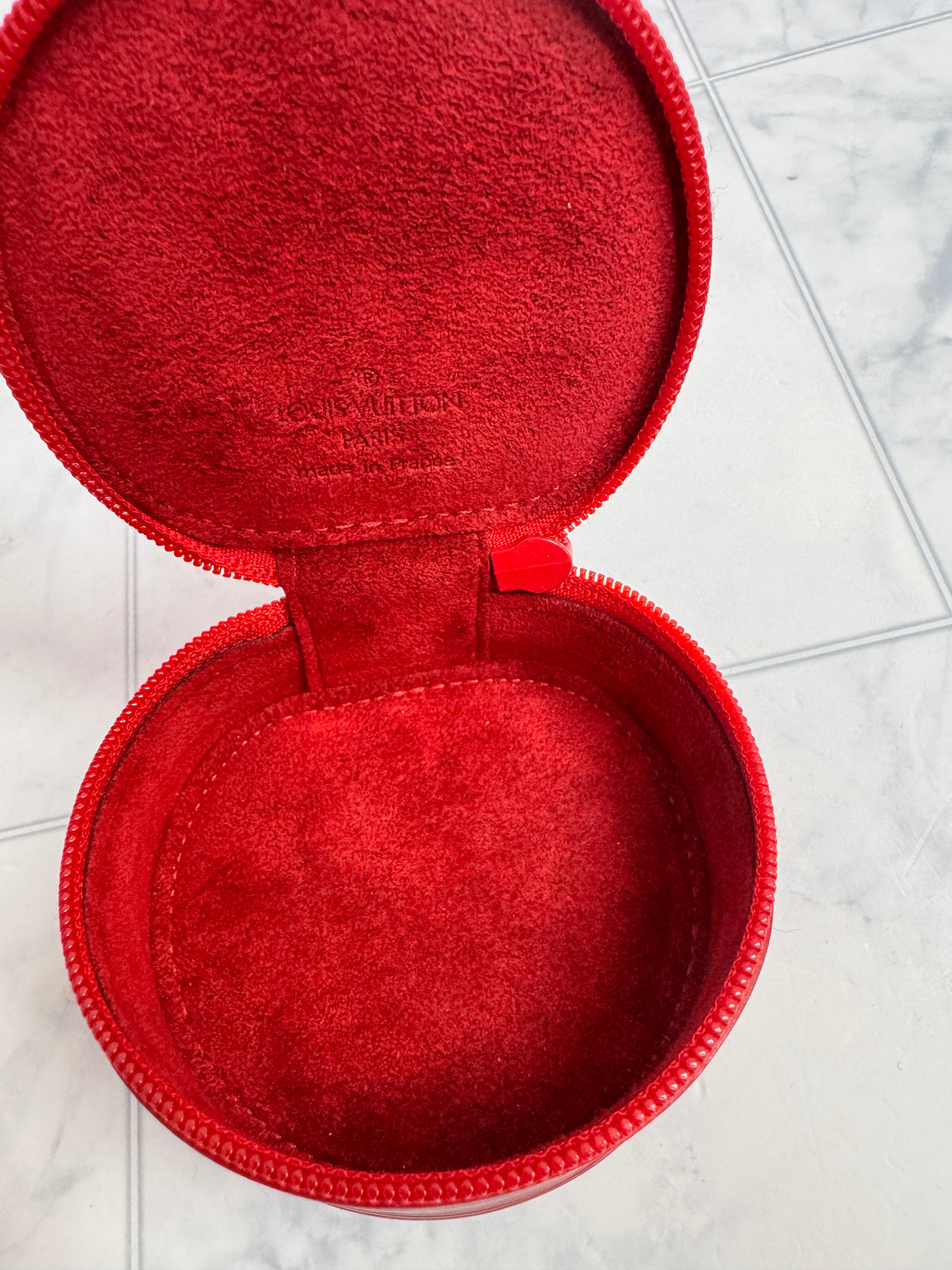 Louis Vuitton Red Epi Ecrin Bijoux Jewelry Case