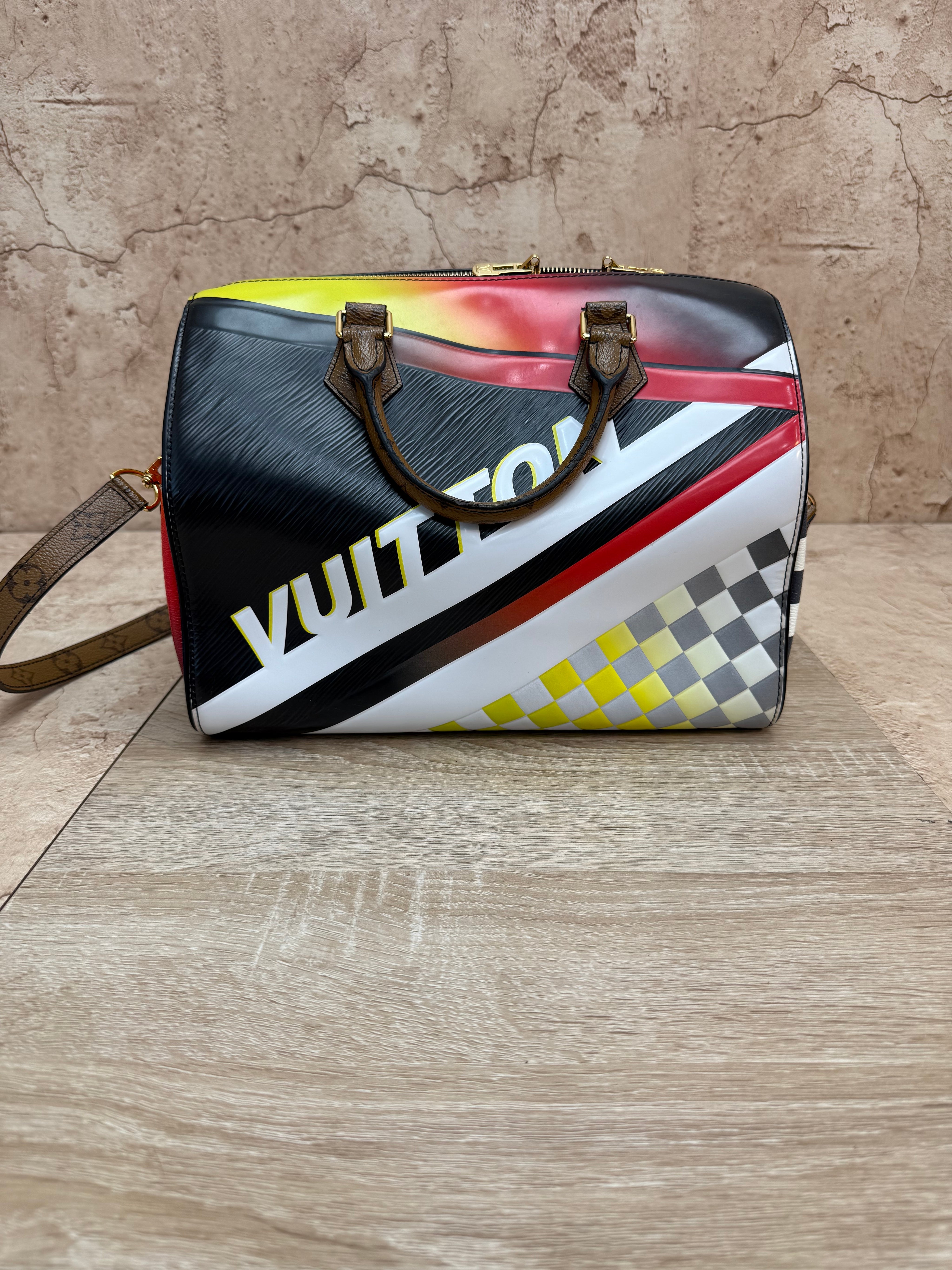 Louis Vuitton Limited Edition Race Epi Speedy Bandouliere 30