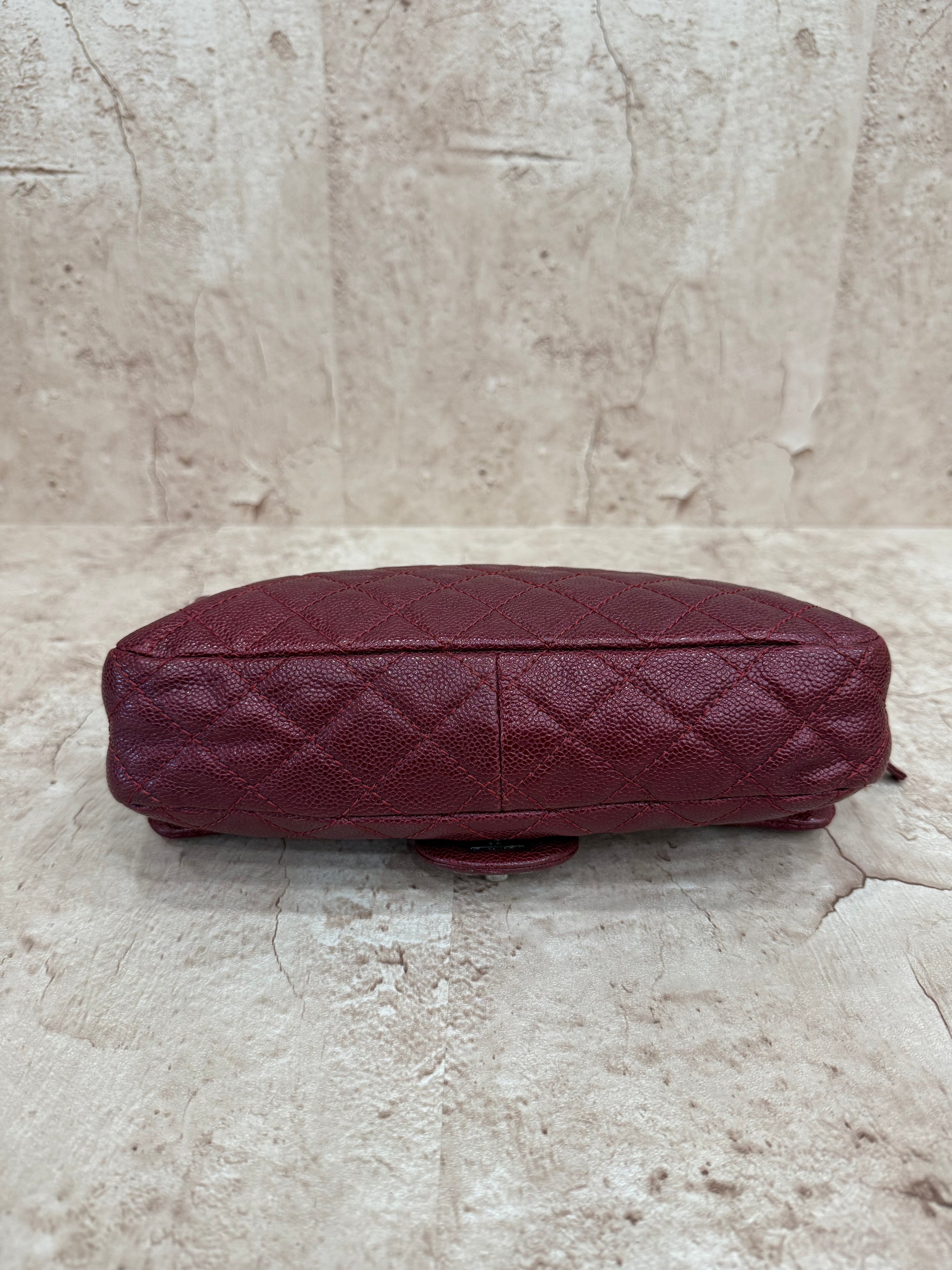 Chanel Burgundy Caviar Leather Flap Bag