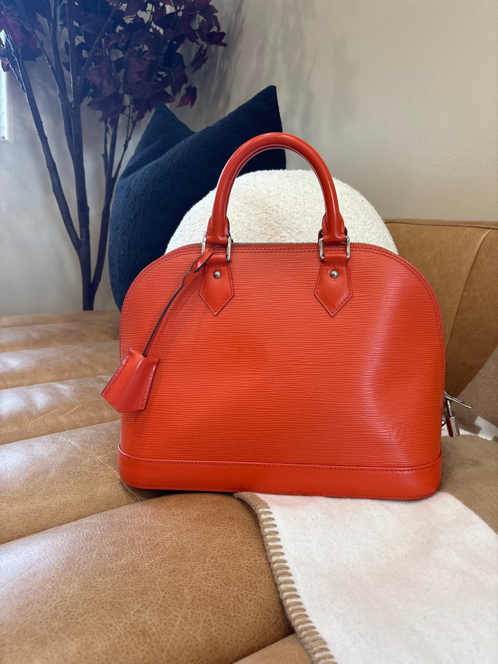 Louis Vuitton Orange Epi Leather Alma PM