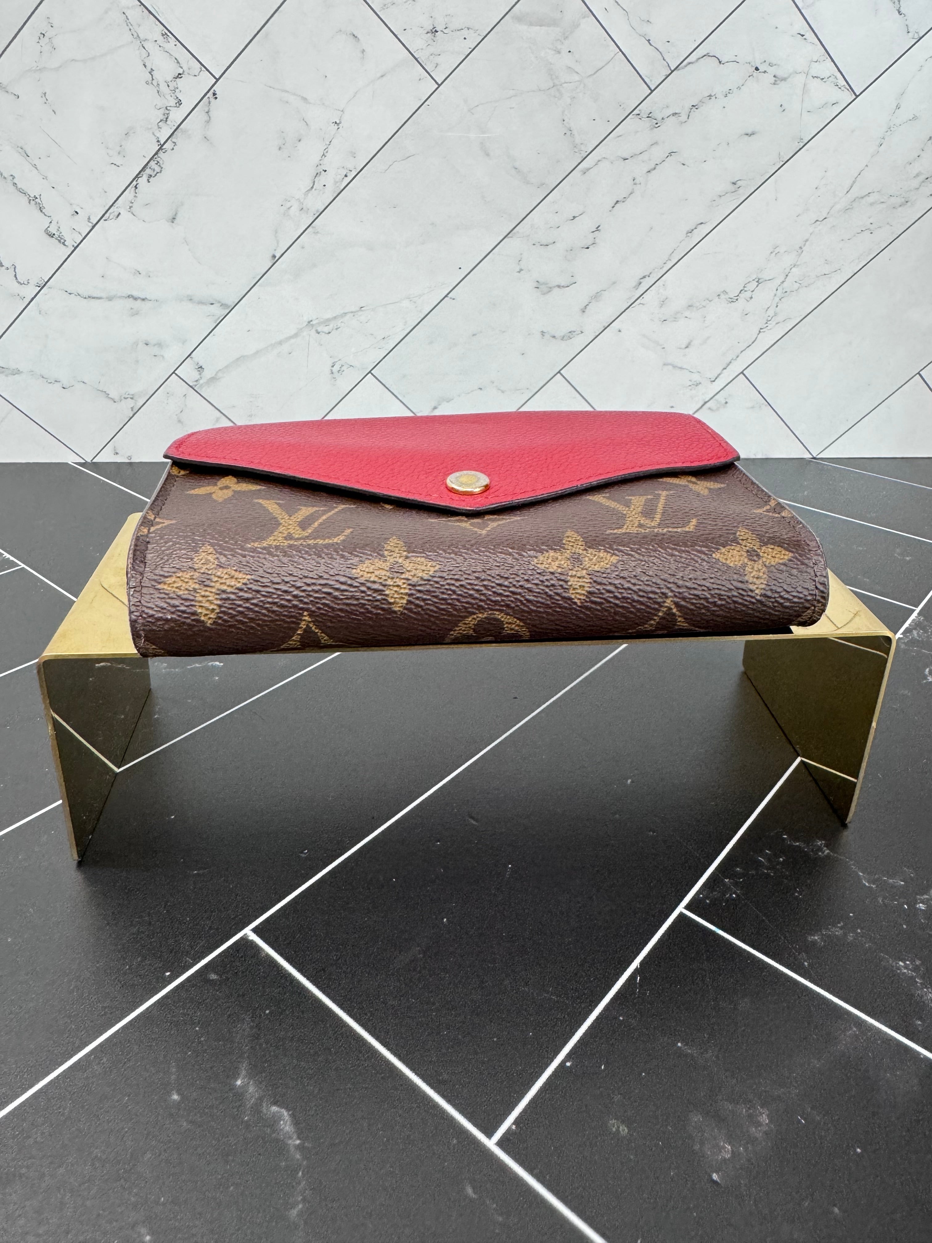 Louis Vuitton Monogram & Red Pallas Wallet