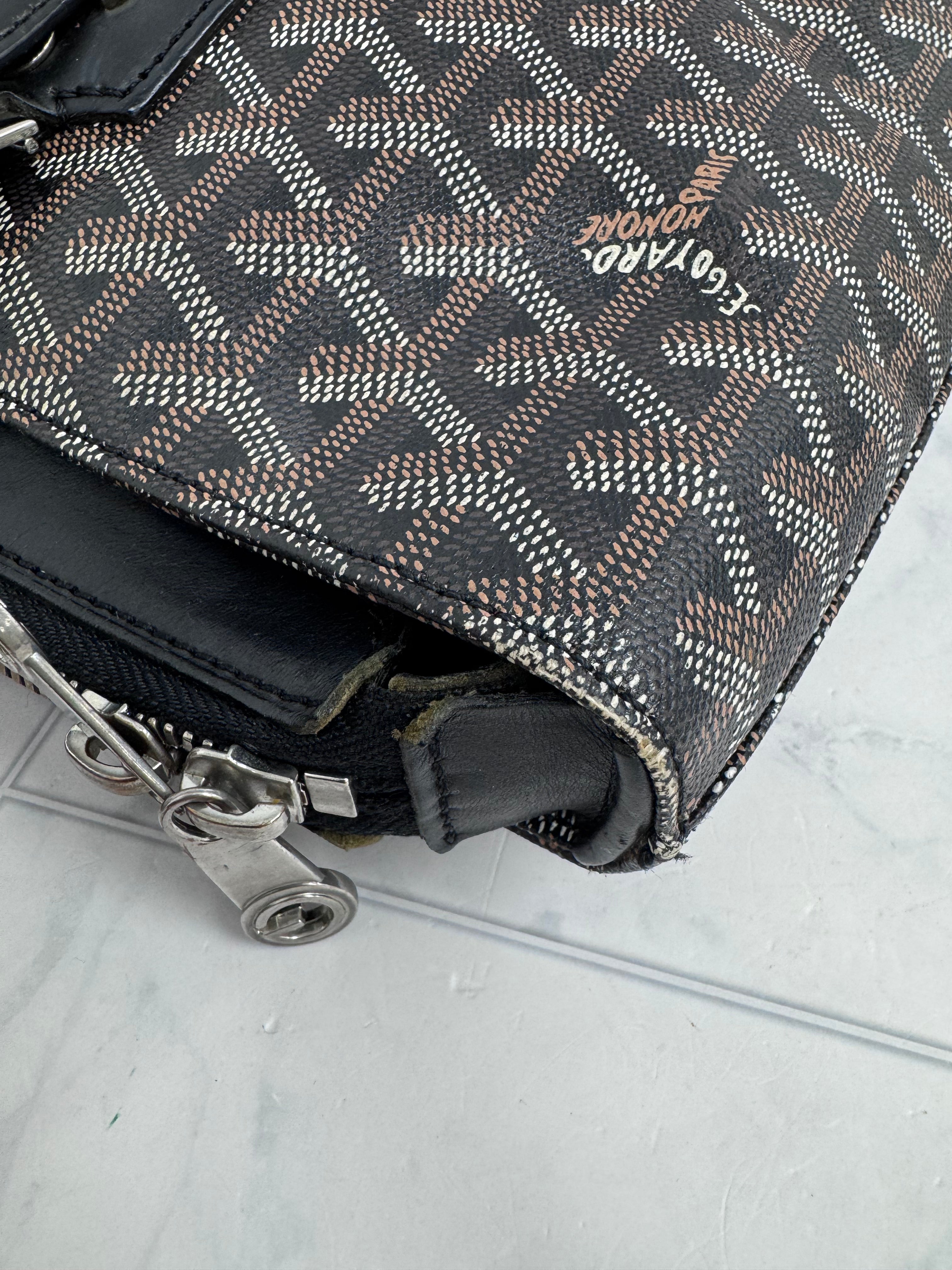 Goyard Black Goyardine Coated Canvas Okinawa PM Tote Bag