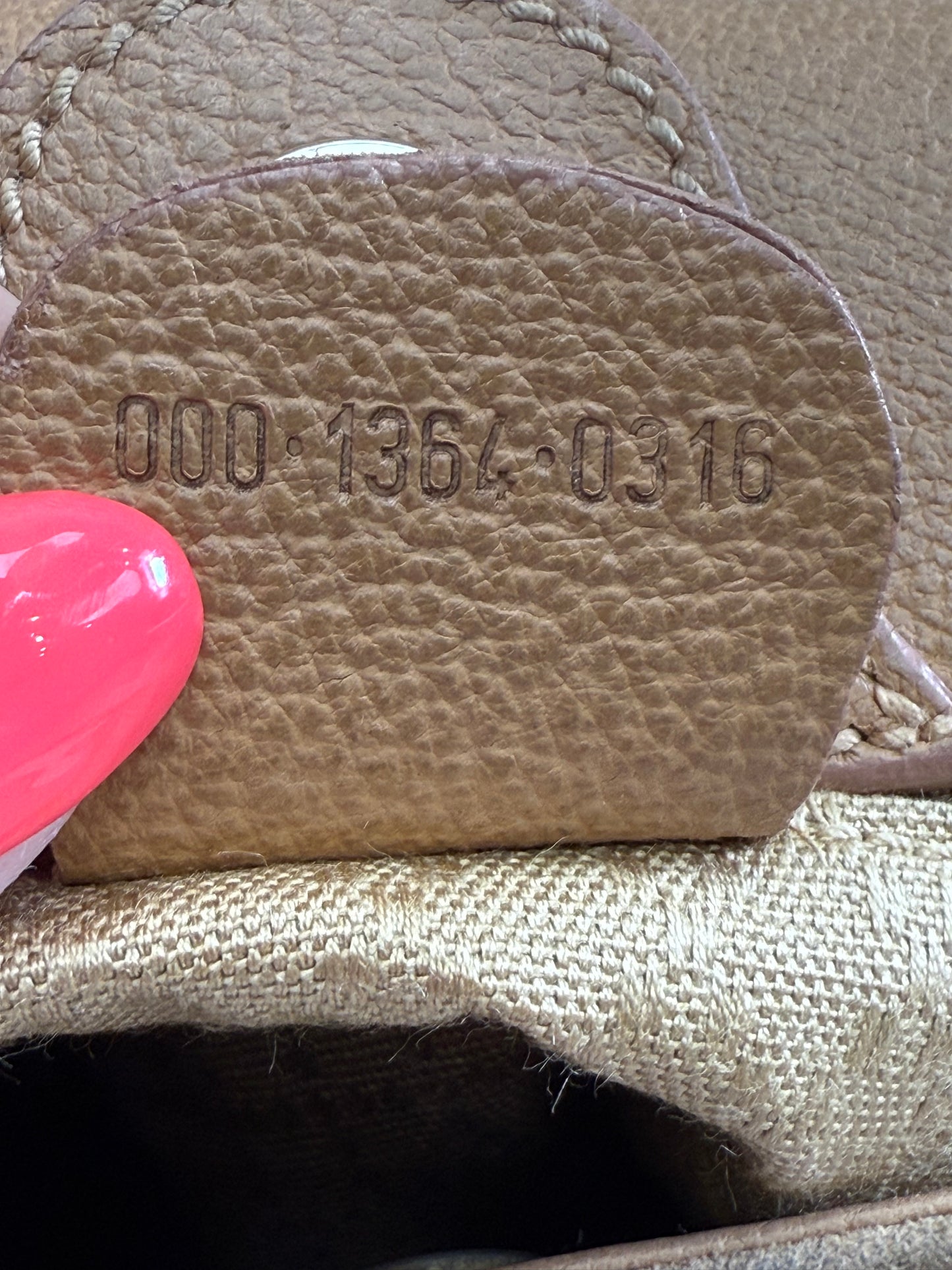 Gucci Tan Suede Bamboo Handle 2Way Bag