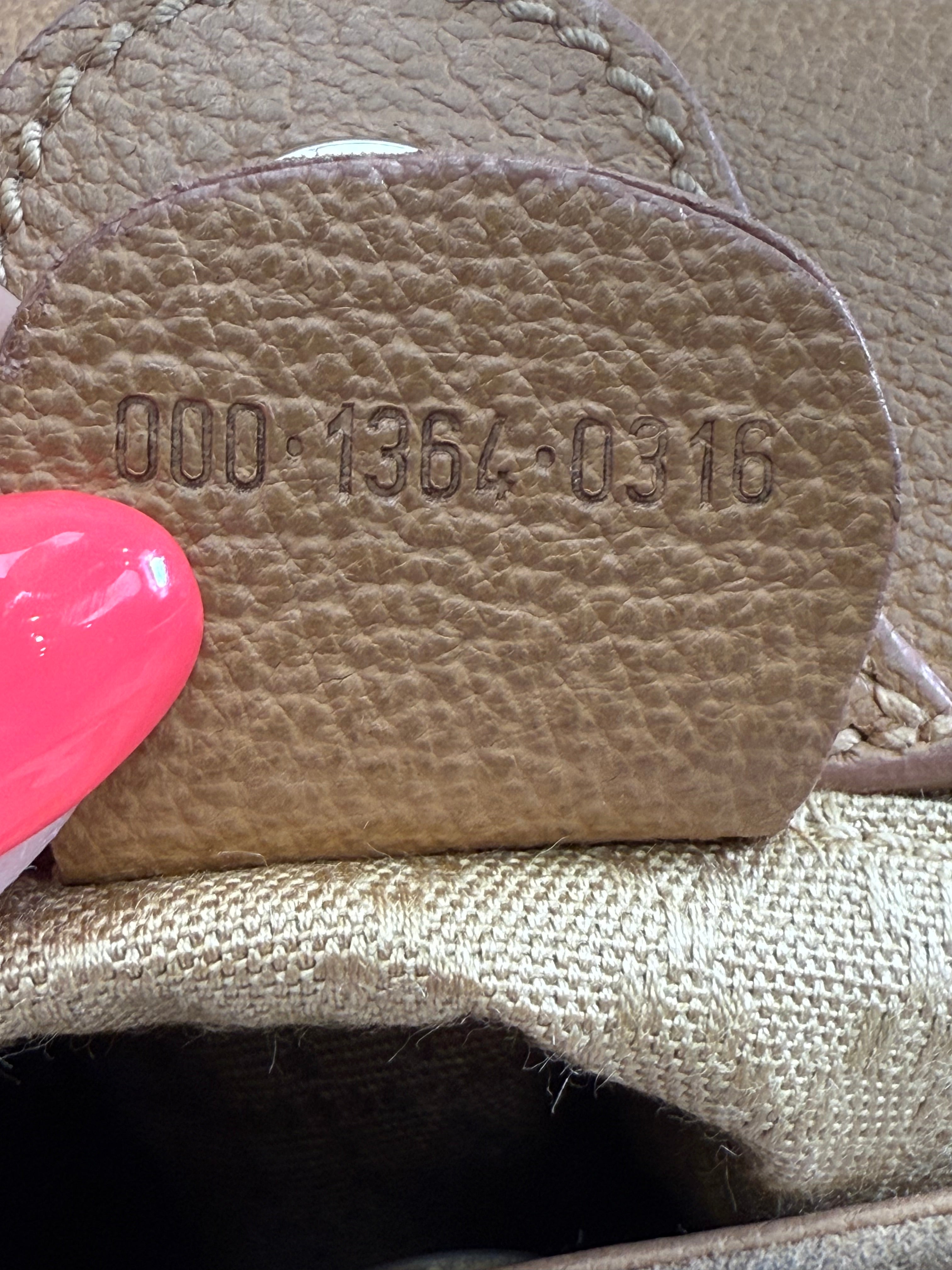 Gucci Tan Suede Bamboo Handle 2Way Bag