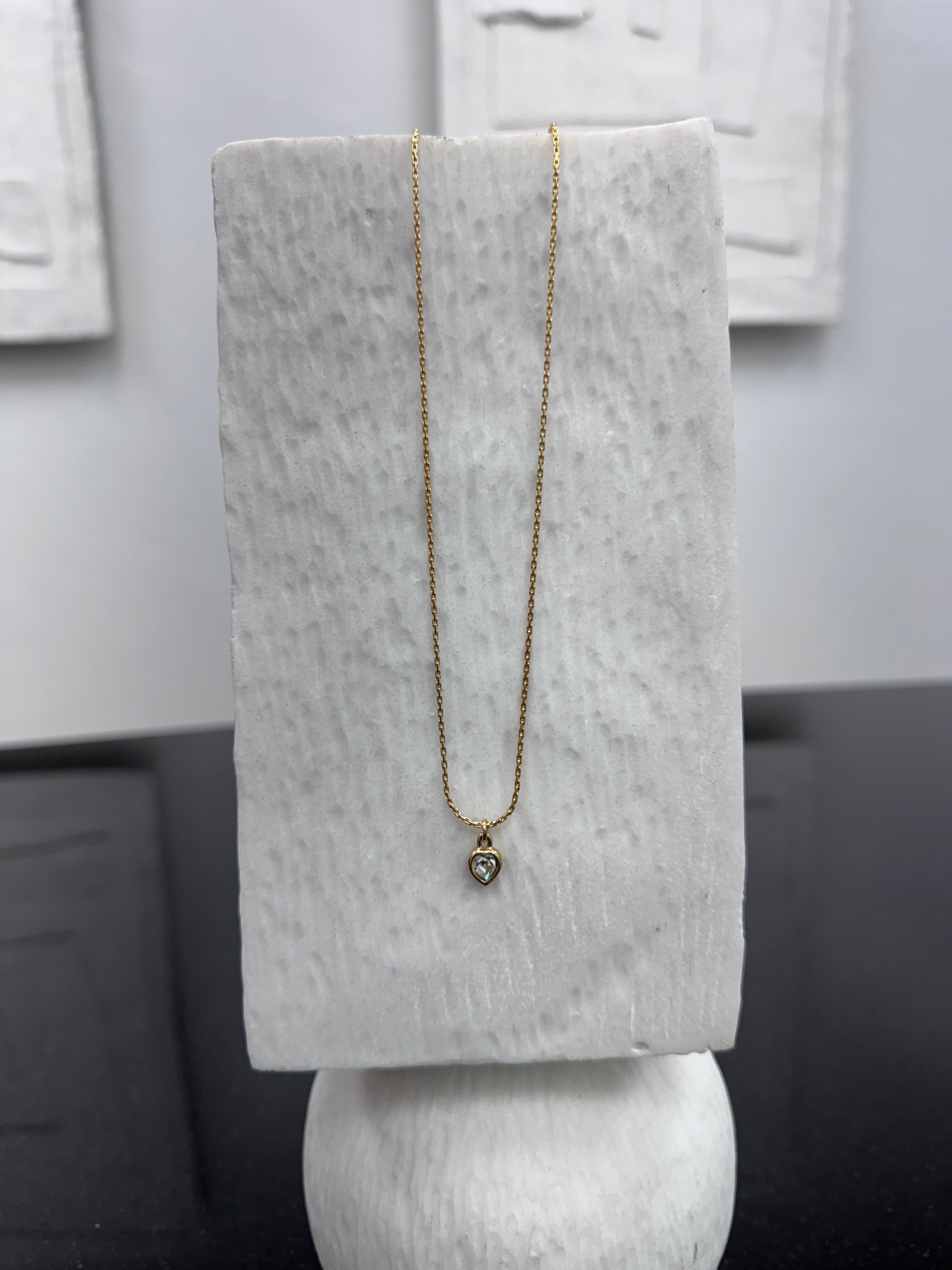 Christian Dior Gold Tone Rhinestone Pendant Necklace