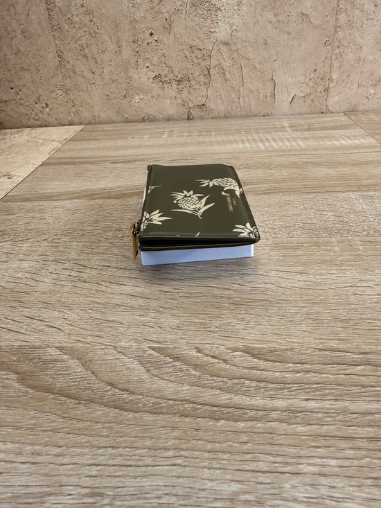 Saint Laurent YSL Green Leather Pineapple Zip Card Coin Case