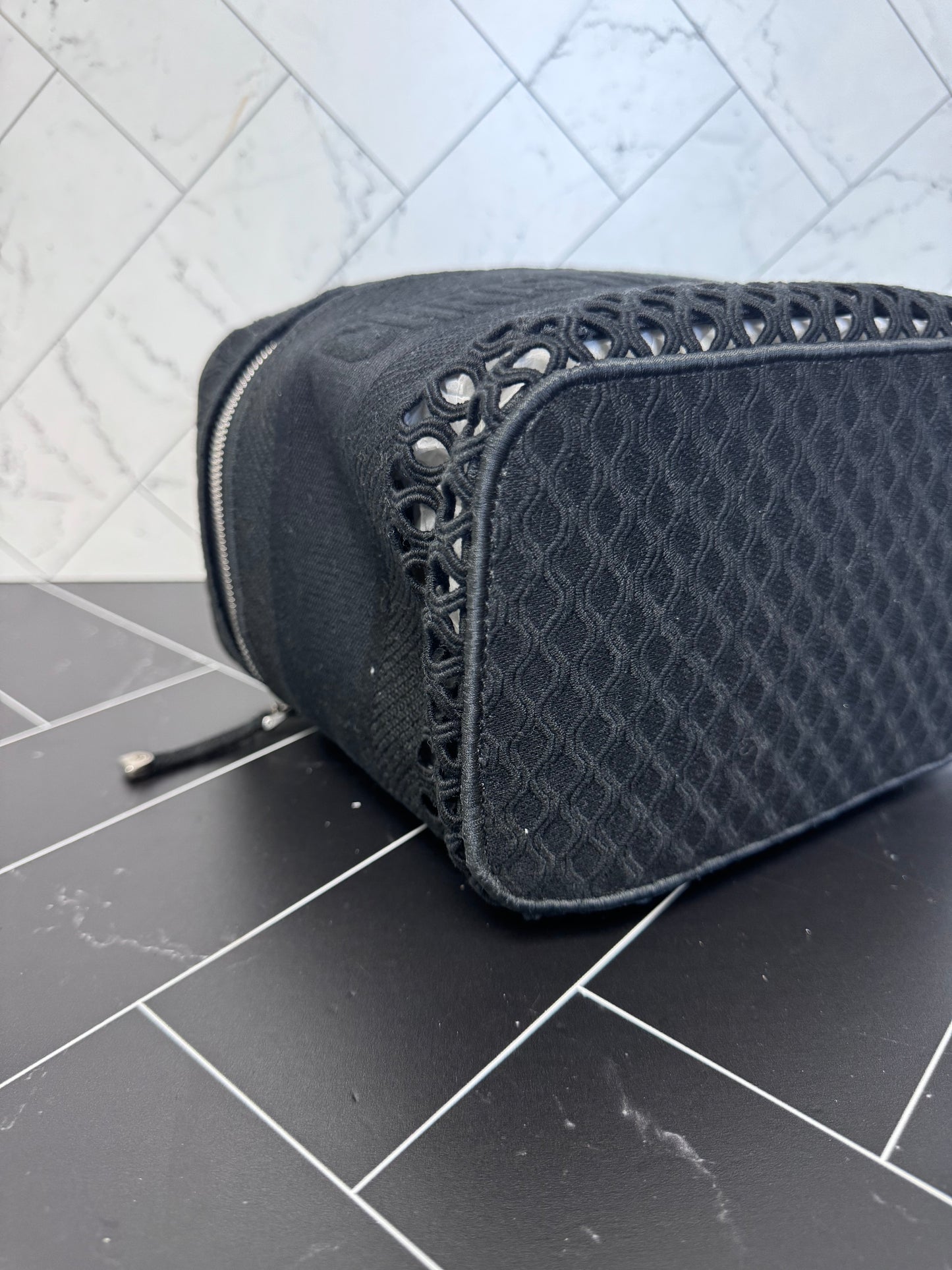 BRAND NEW- Christian Dior Black Canvas Vanity Case