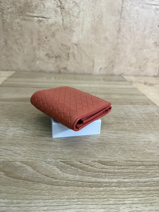 Bottega Veneta Pink Intrecciato Leather Compact Wallet