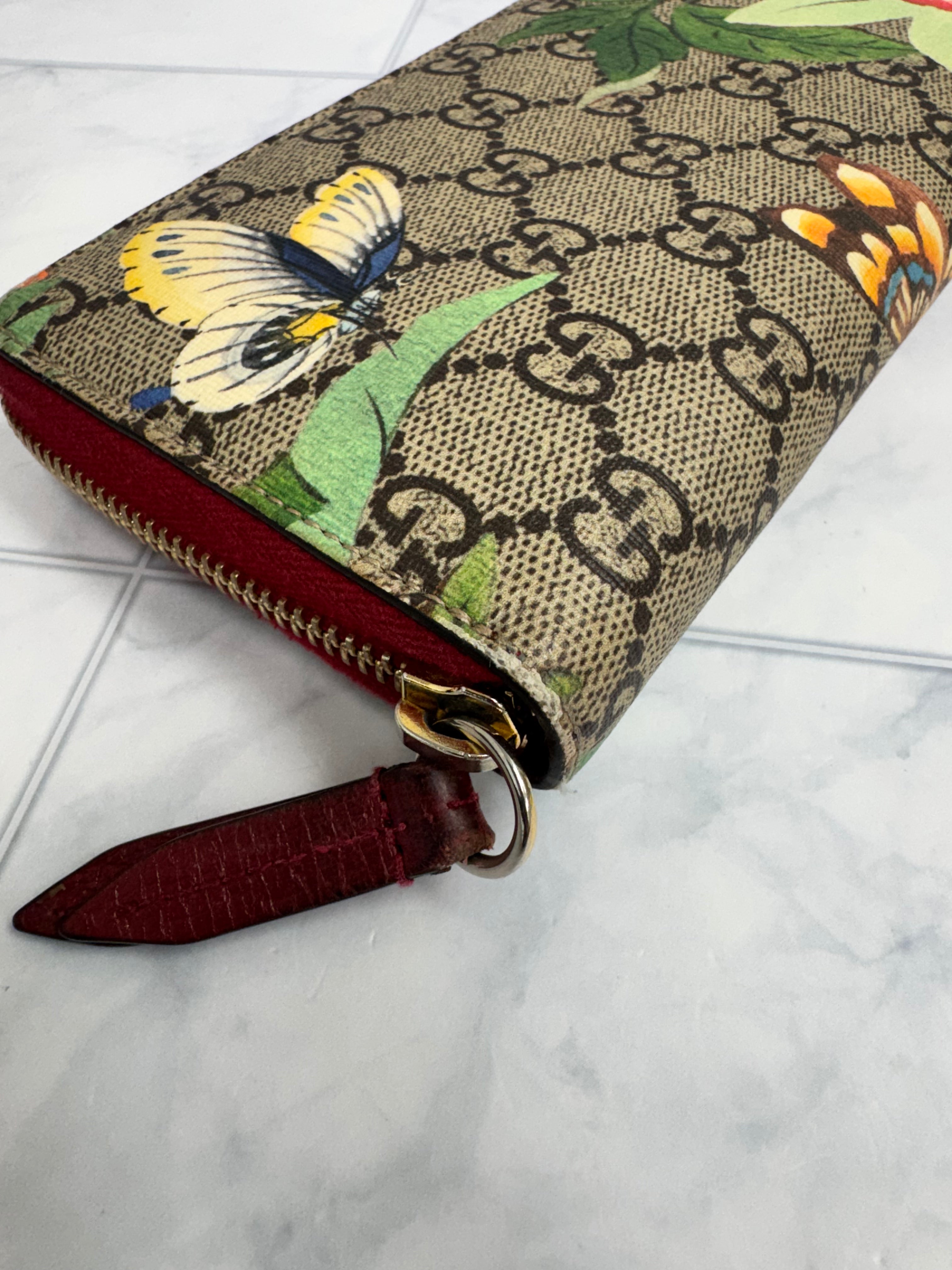 Gucci GG Supreme Coated Canvas Tian Zippy Wallet