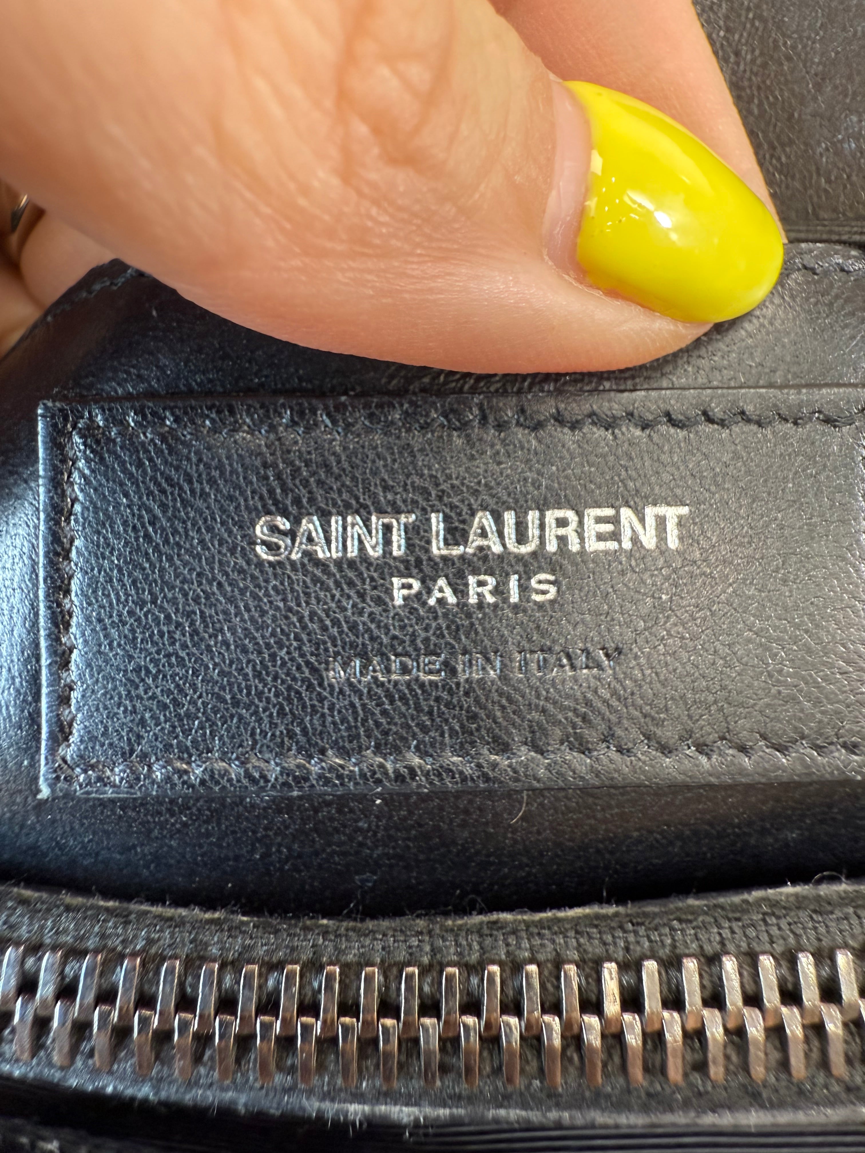 Saint Laurent YSL Black Leather Shoulder Bag
