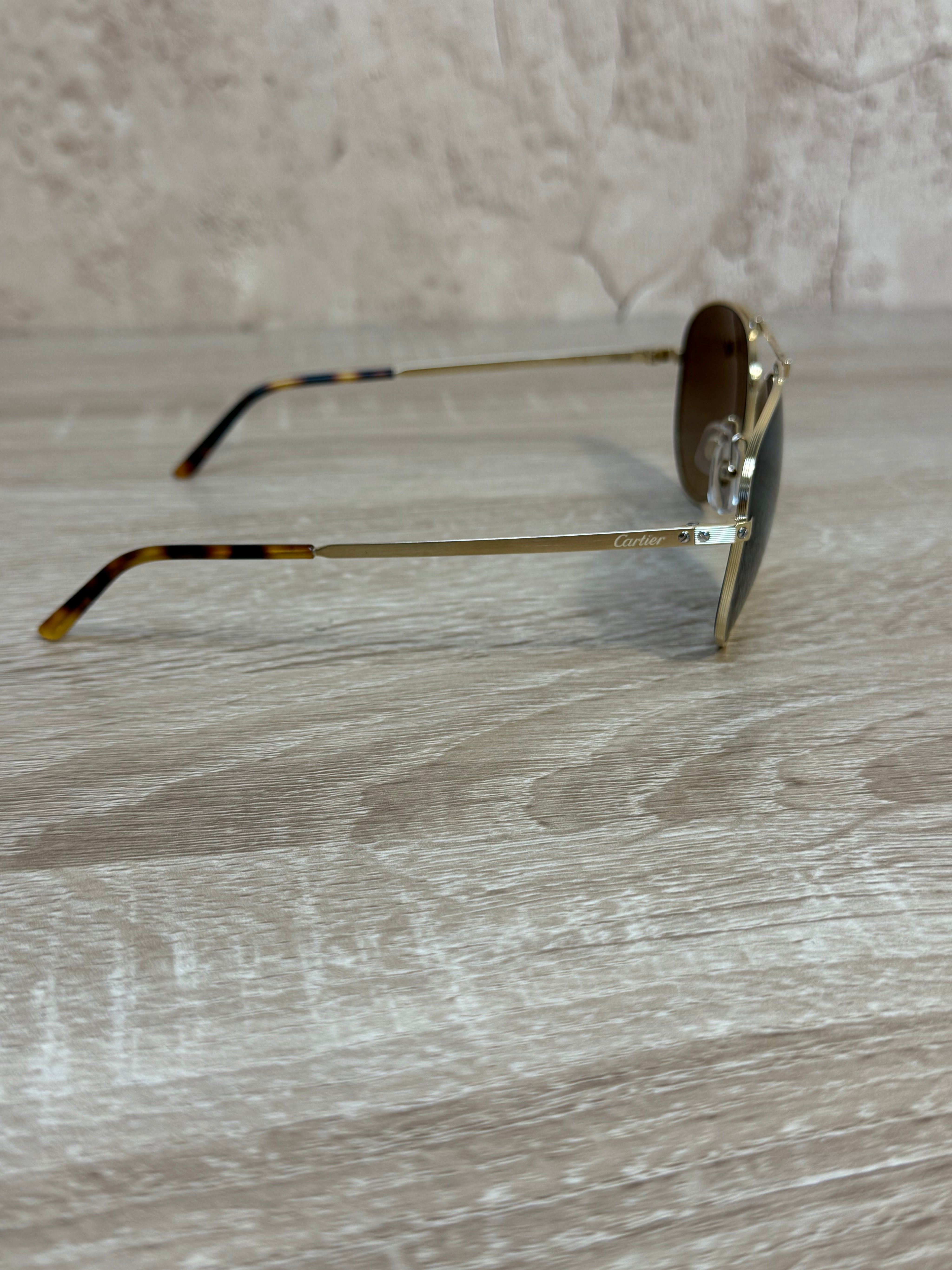 Cartier Gold Aviator Sunglasses