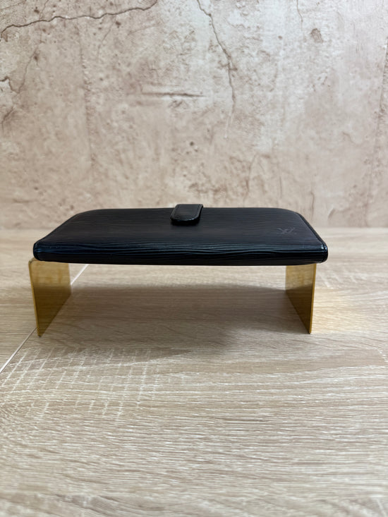 Louis Vuitton Black Epi Long French Wallet