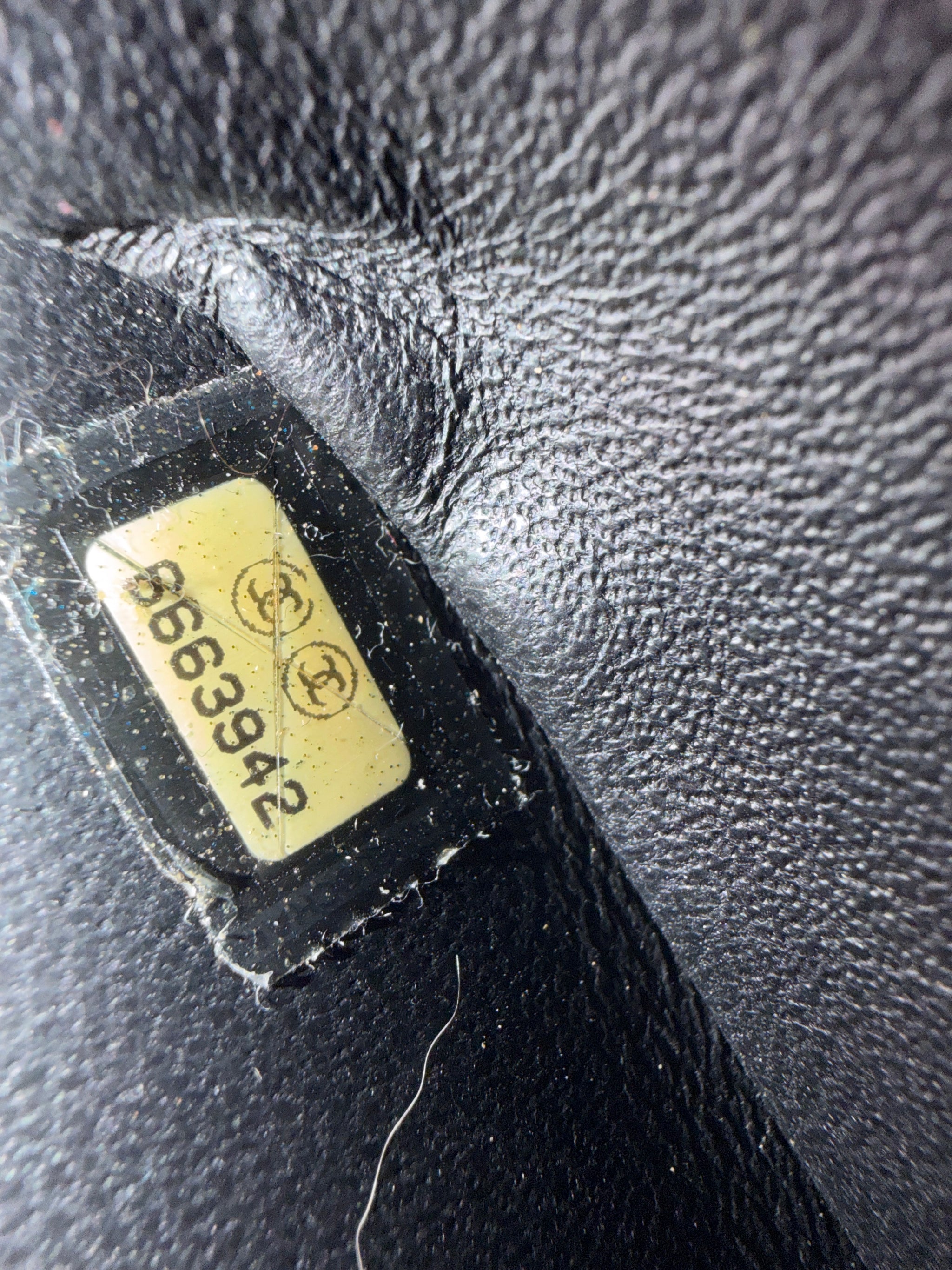 Chanel White & Black Patent Leather Chocolate Bar Square Bag