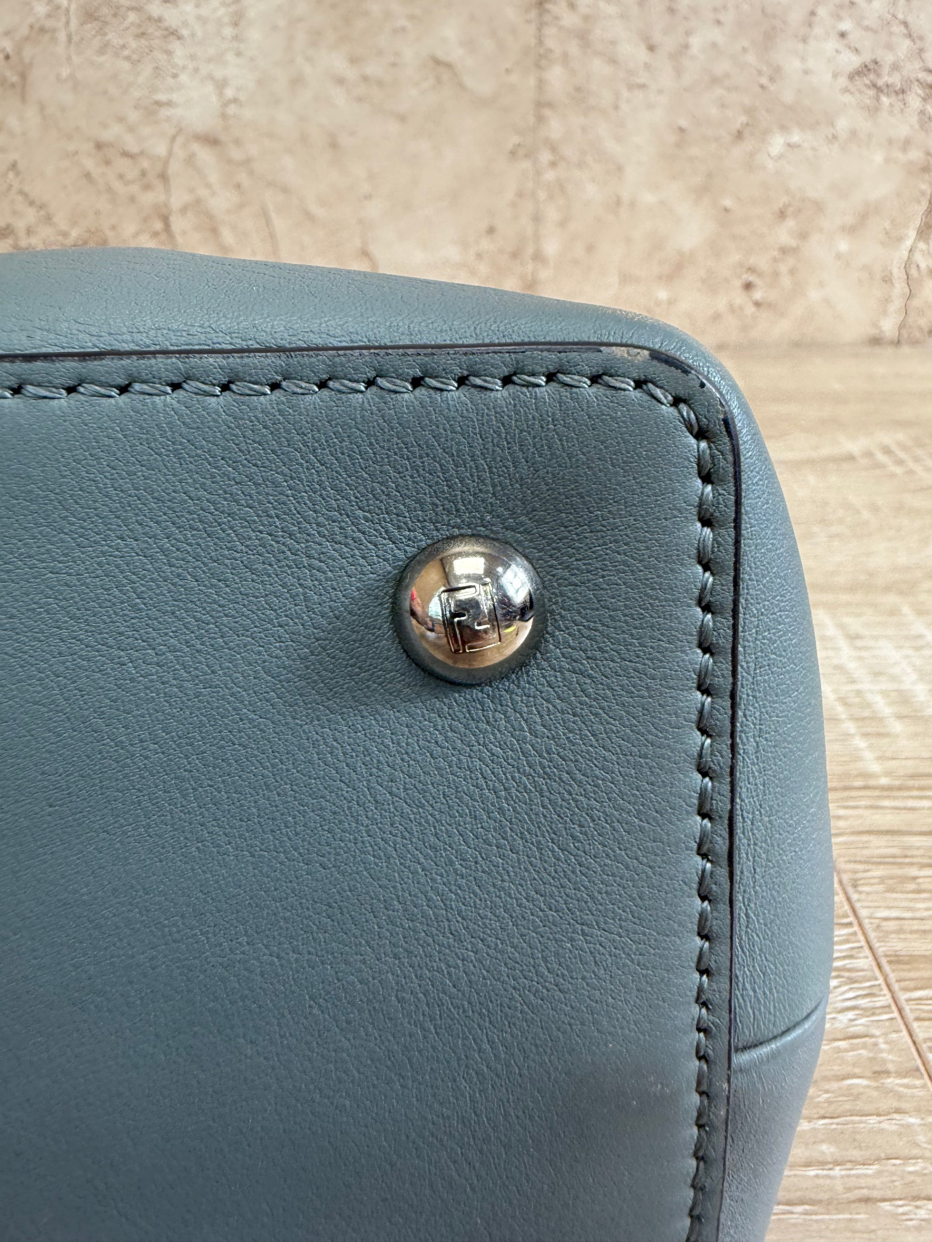 Fendi Grey Leather Petite 2Jours Bag