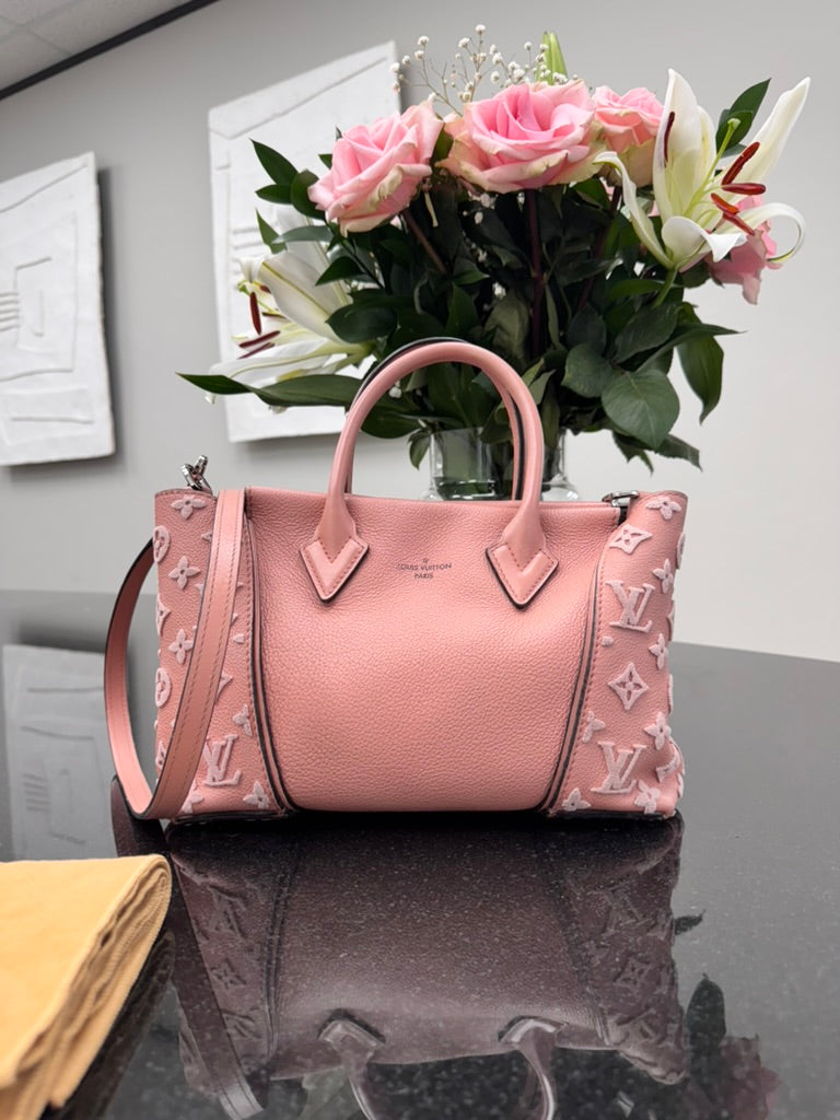 Louis Vuitton Magnolia Pink Monogram Tuffetage Veau Cachemire Tote W BB