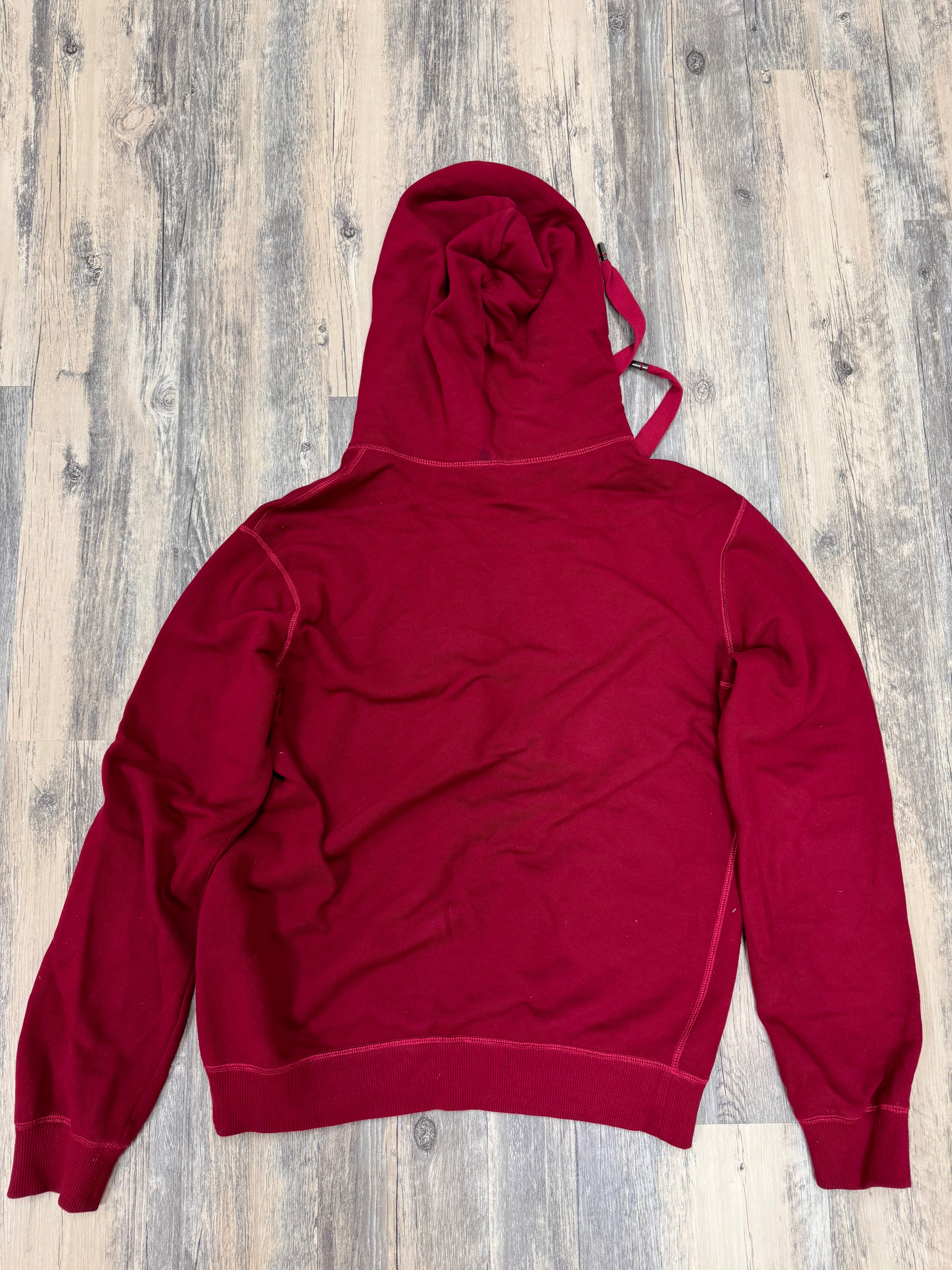 Dolce and Gabbana Burgundy Cross Hoodie