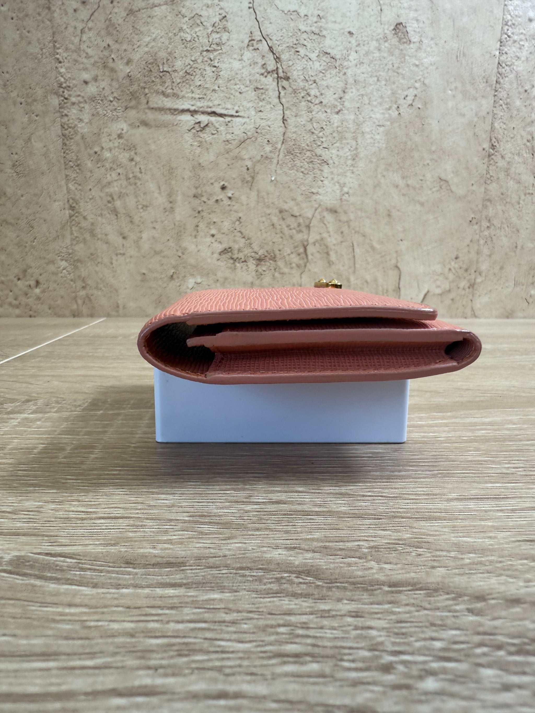 Fendi Pink Leather Card Case