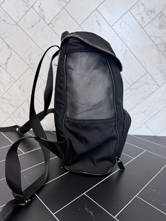 Gucci Black Canvas & Mesh Backpack