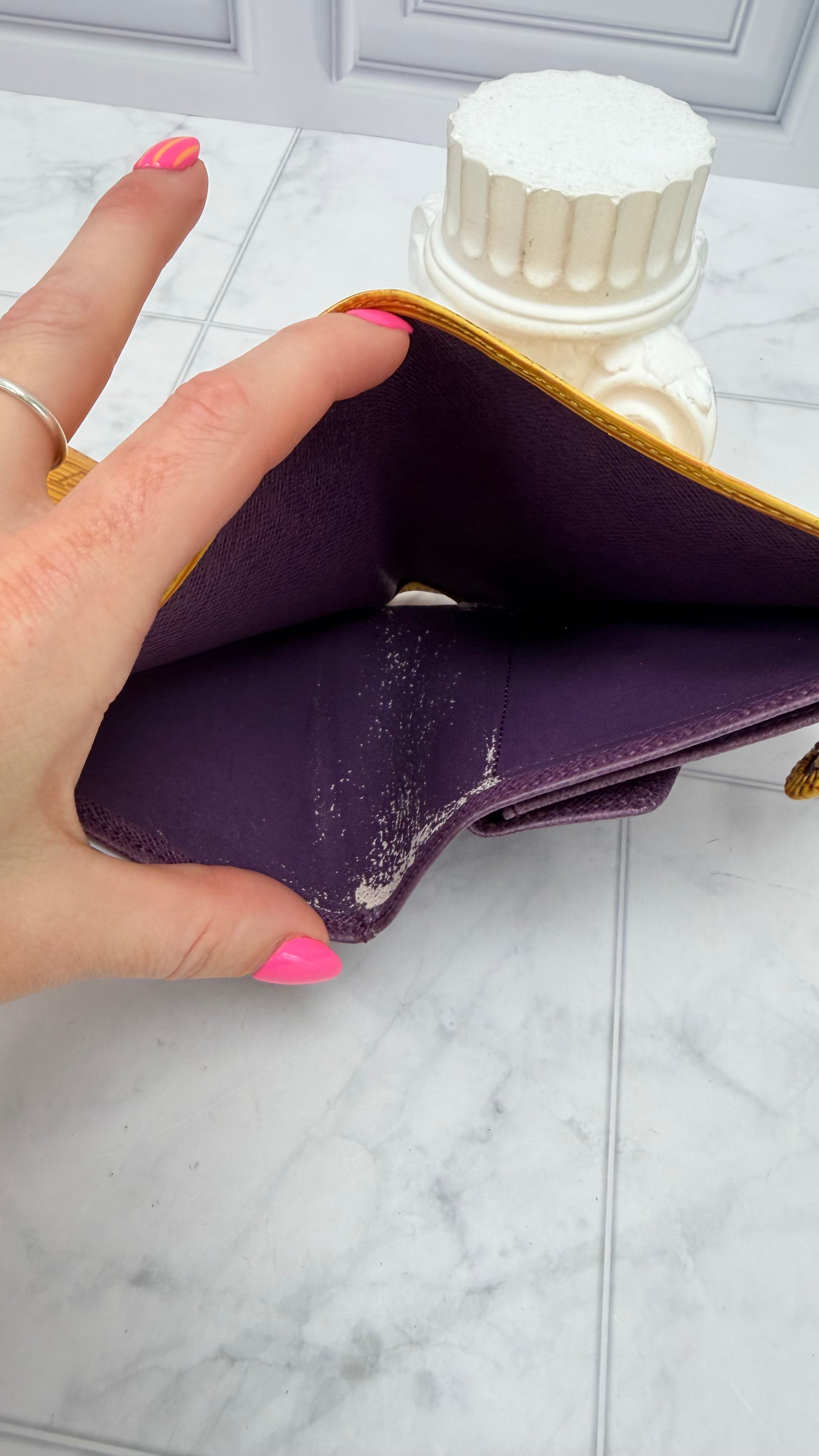 Louis Vuitton Yellow Epi Compact Snap Wallet